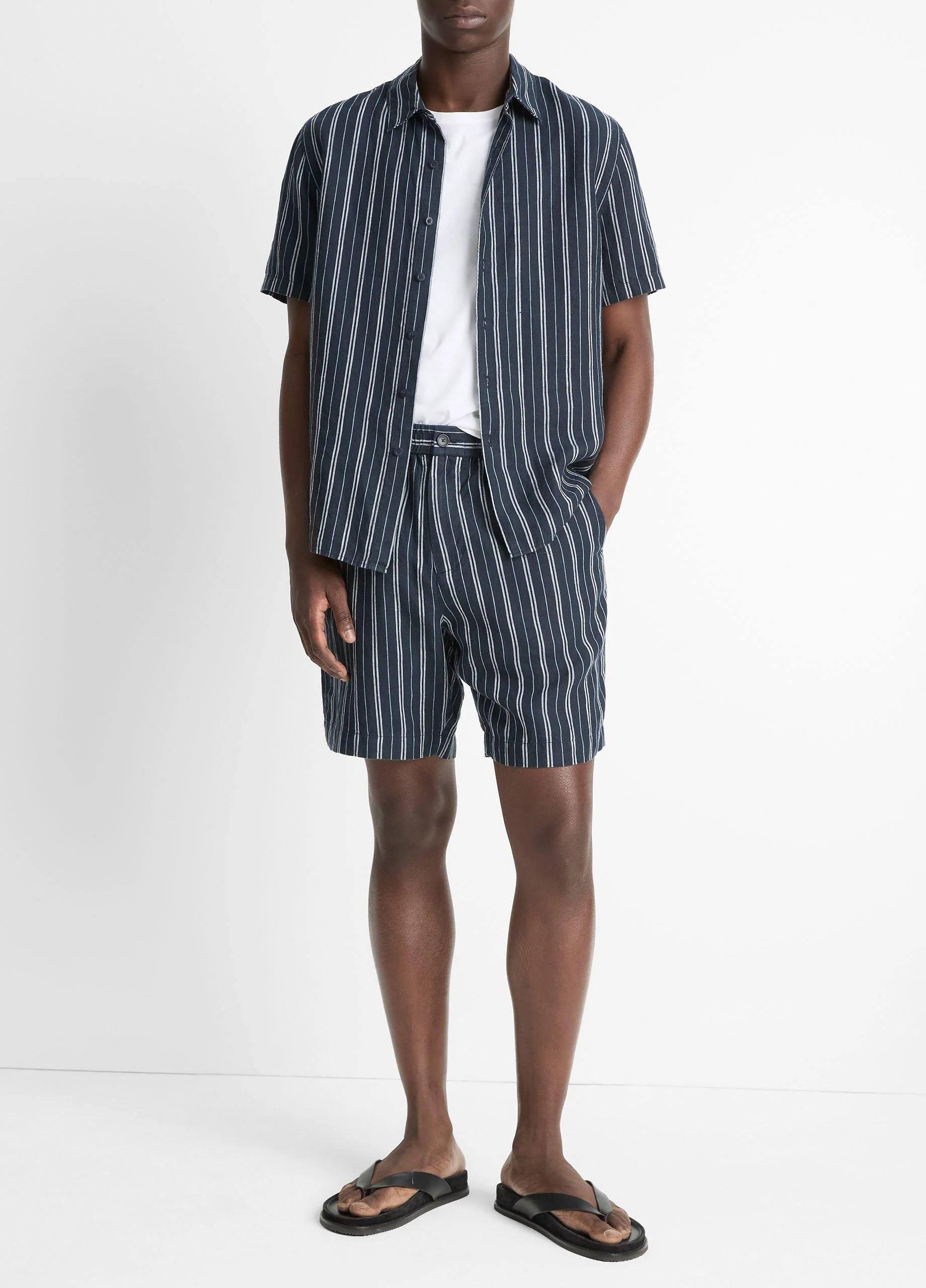 Mesa Stripe Hemp Beach Short - 1