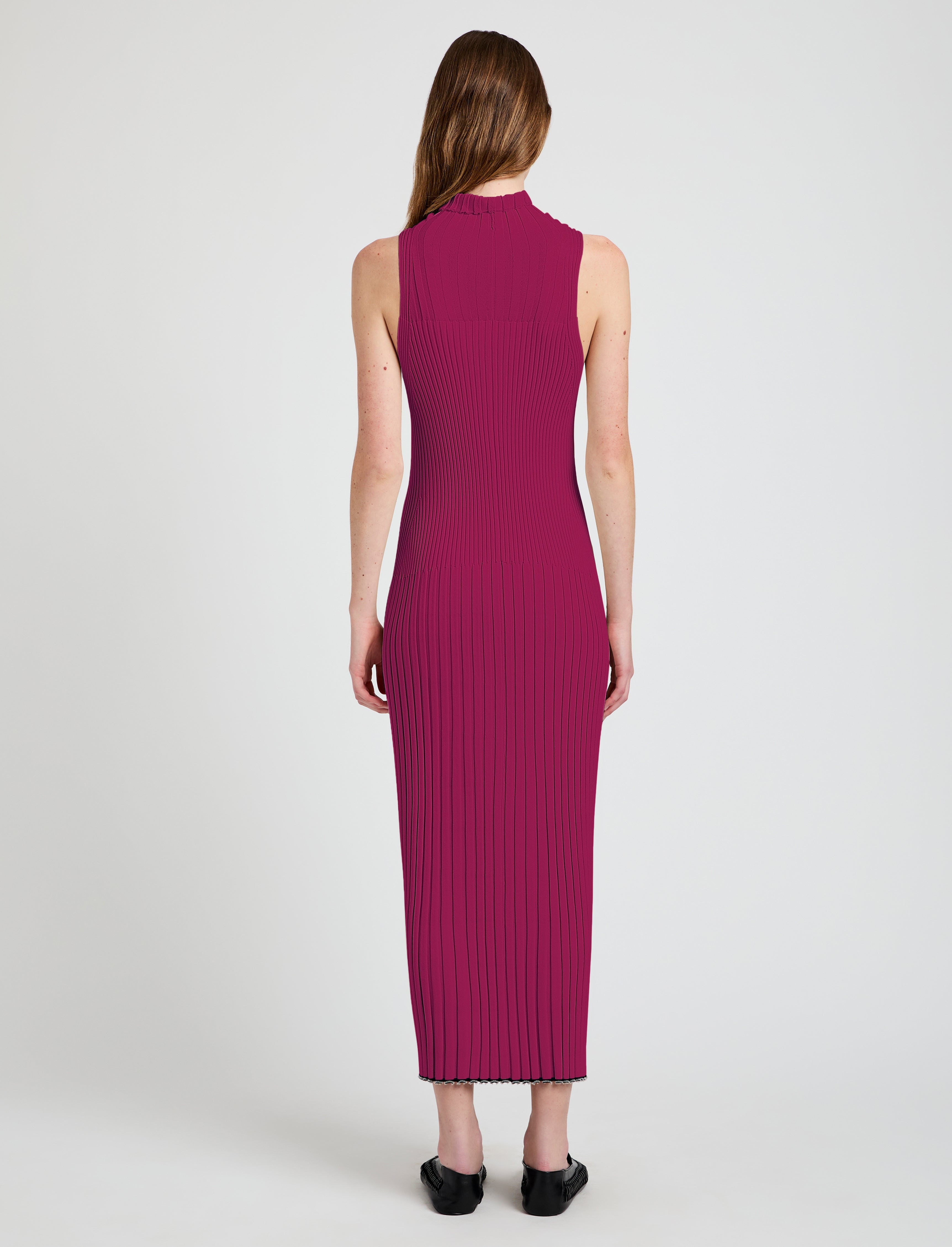 Maia Dress in Midweight Viscose Rib - 4