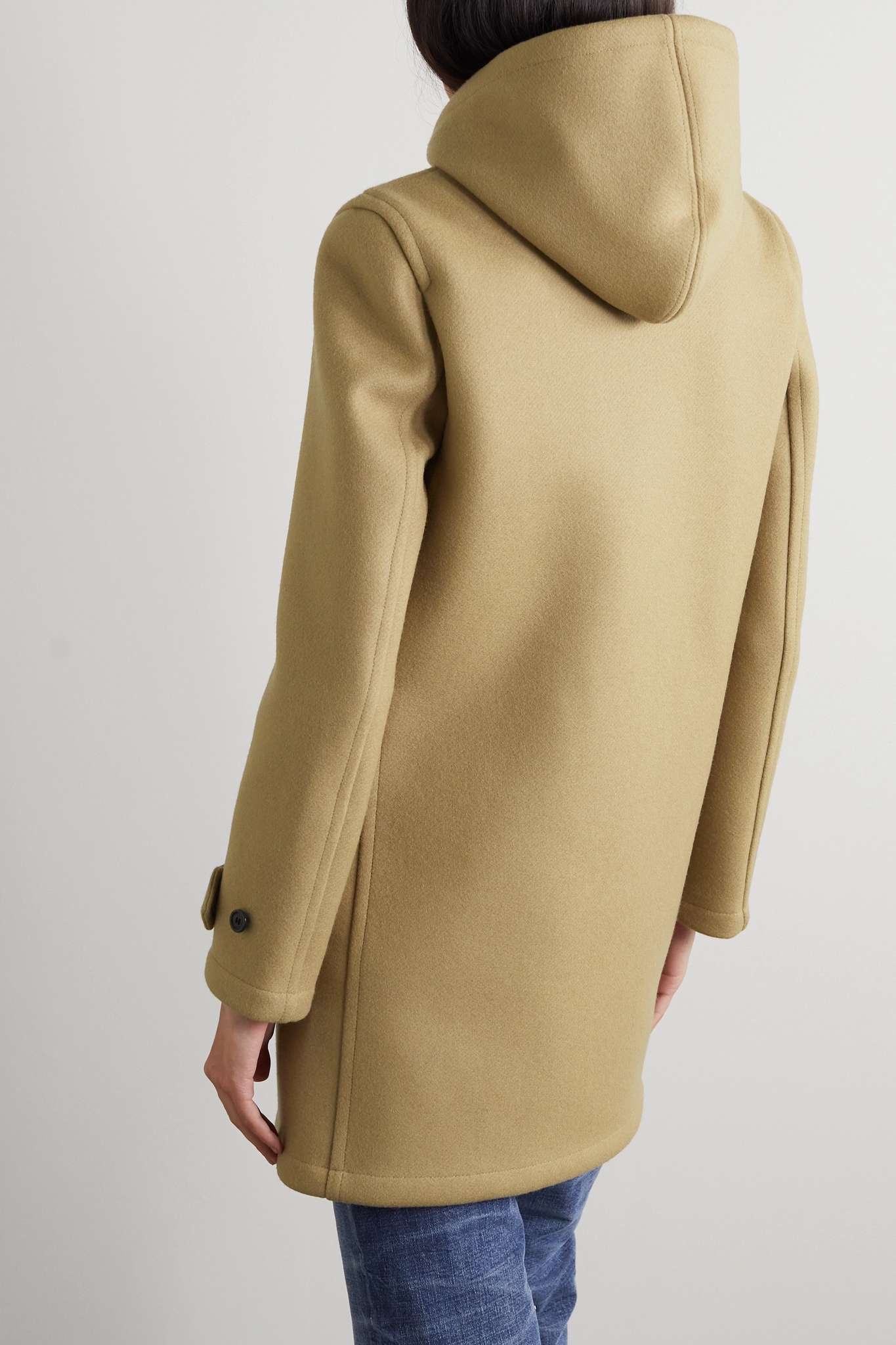 Hooded brushed wool-twill coat - 4