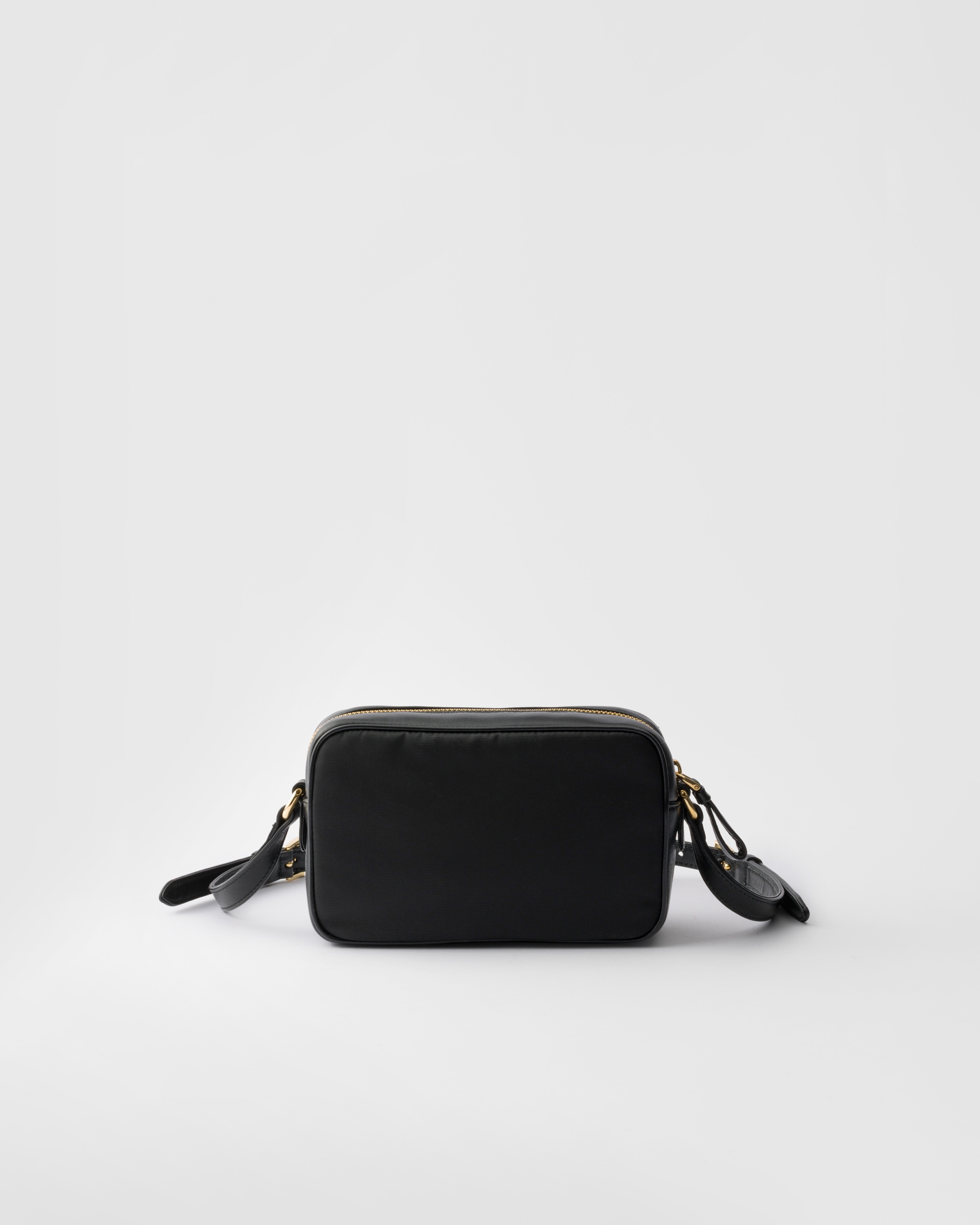 Re-Nylon and nappa leather mini shoulder bag with bow - 3