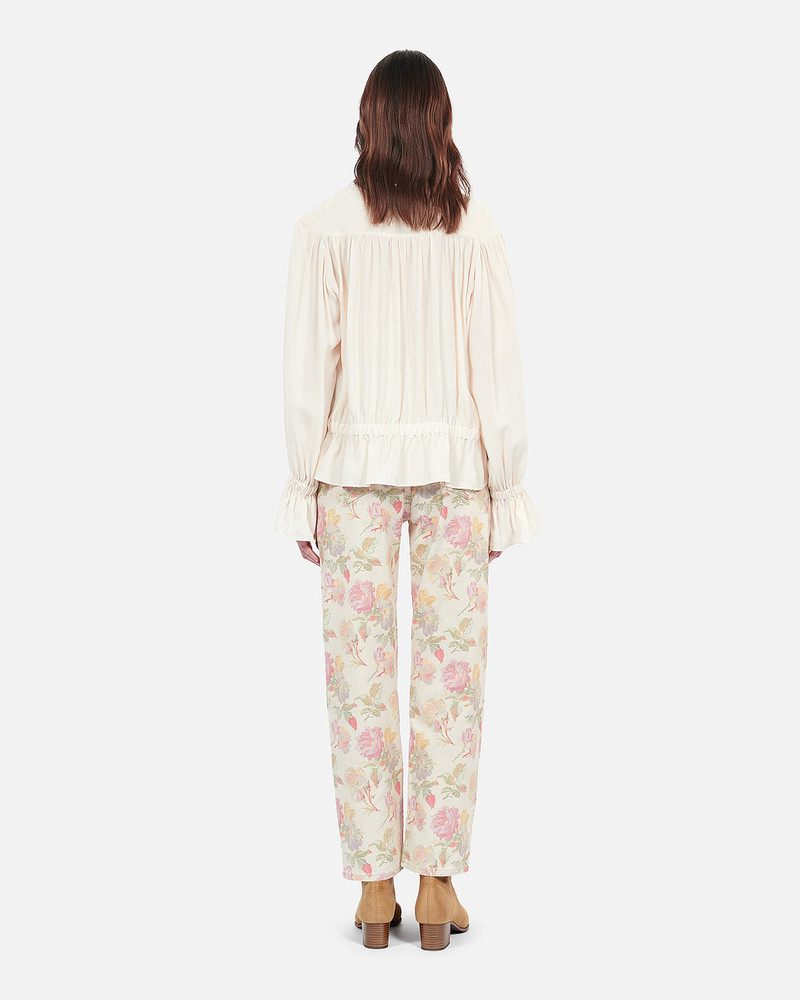 ECRU TOP WITH SHIRRING 4