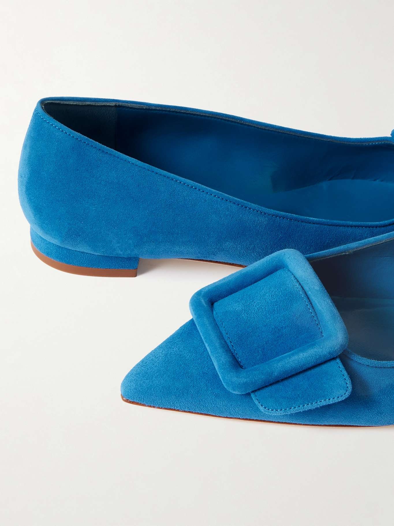 【MANOLO BLAHNIK】Maysale ブライトブルー スエード フラット Manolo Blahnik | Maysale 70 blue suede mules | Savannahs