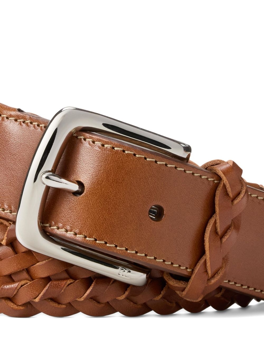 braided leather belt - 2