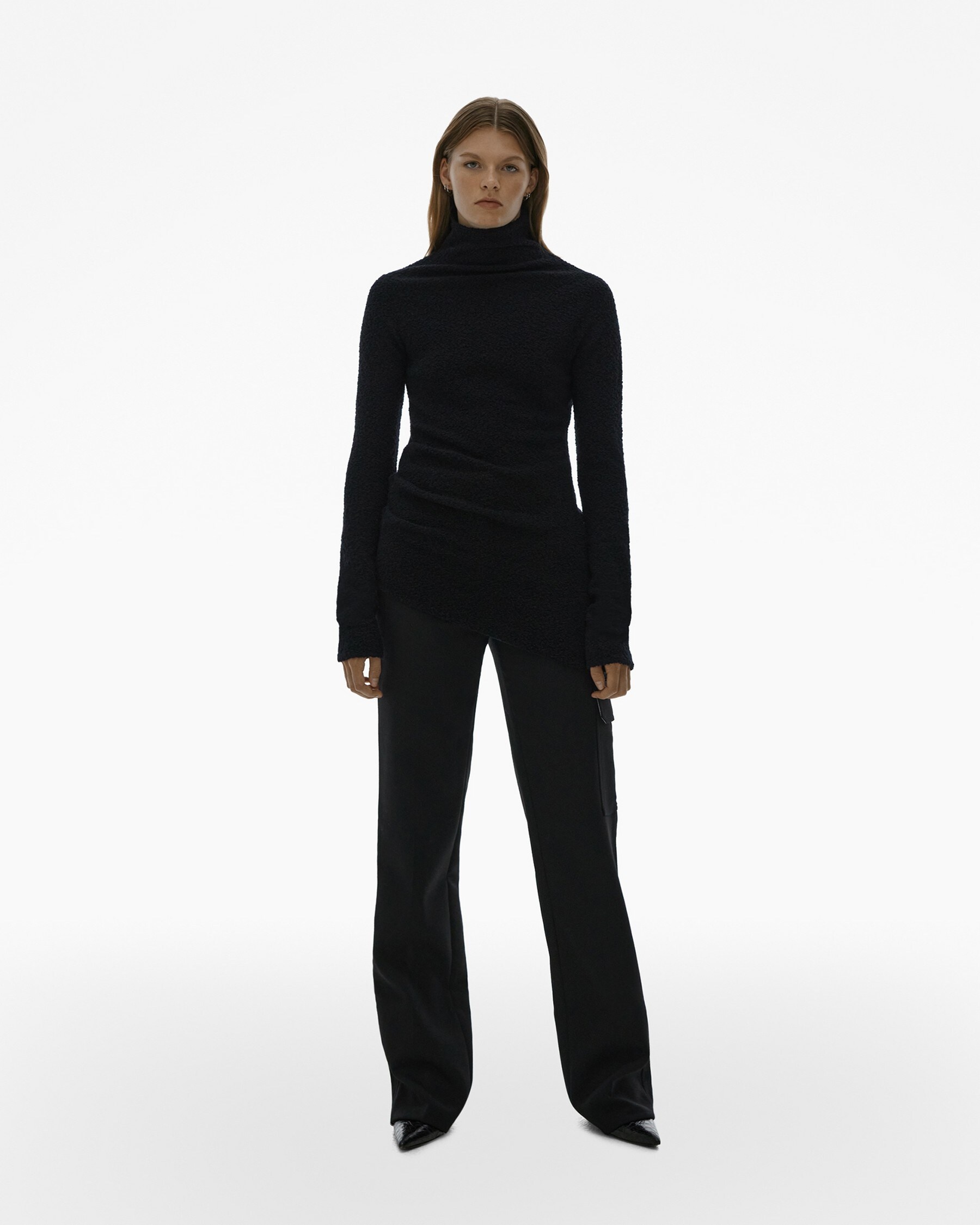 ASYMMETRICAL TURTLENECK SWEATER - 2