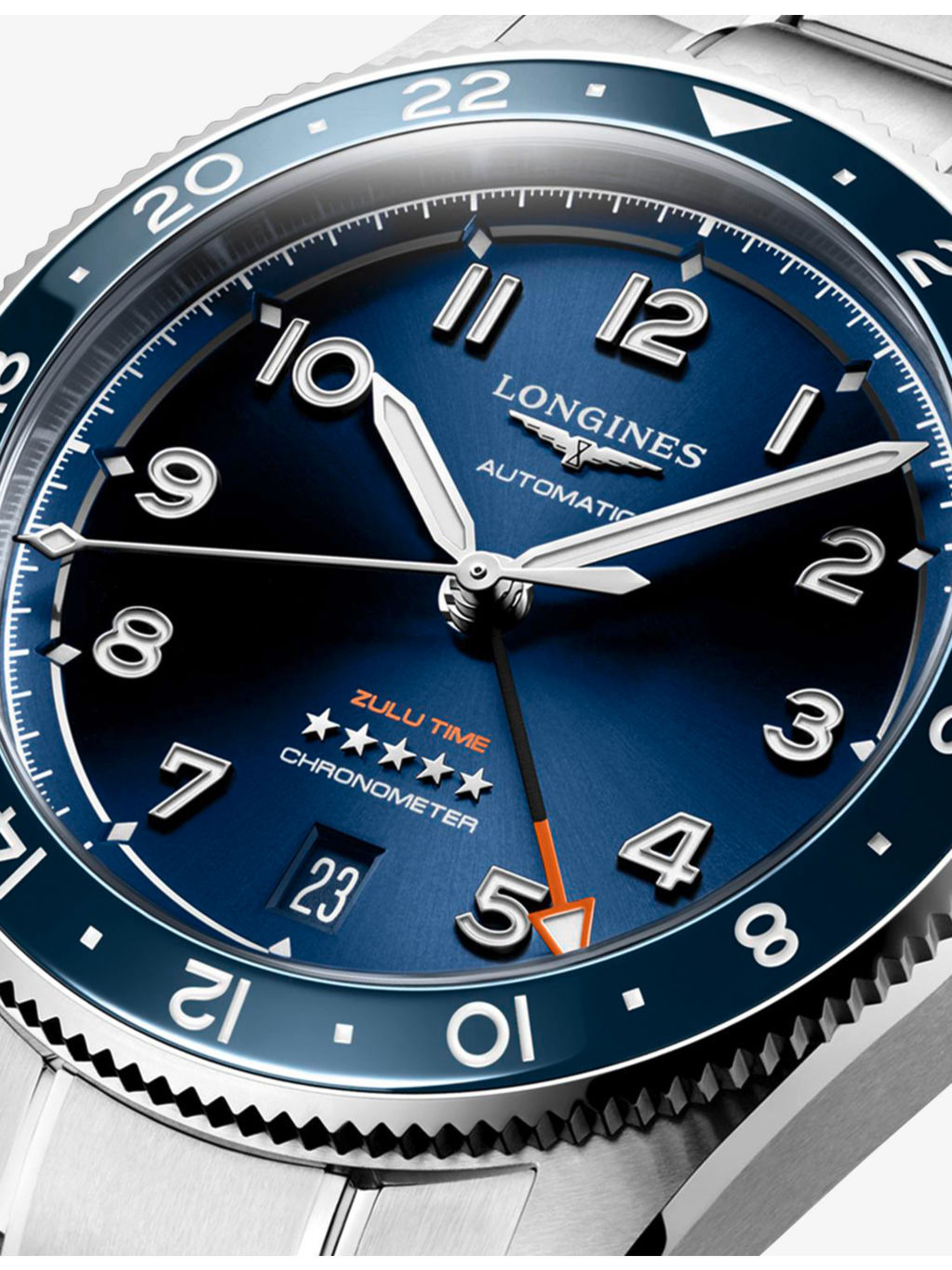 L3.802.4.93.6 Spirit Zulu Time Stainless-Steel Automatic Watch - 5