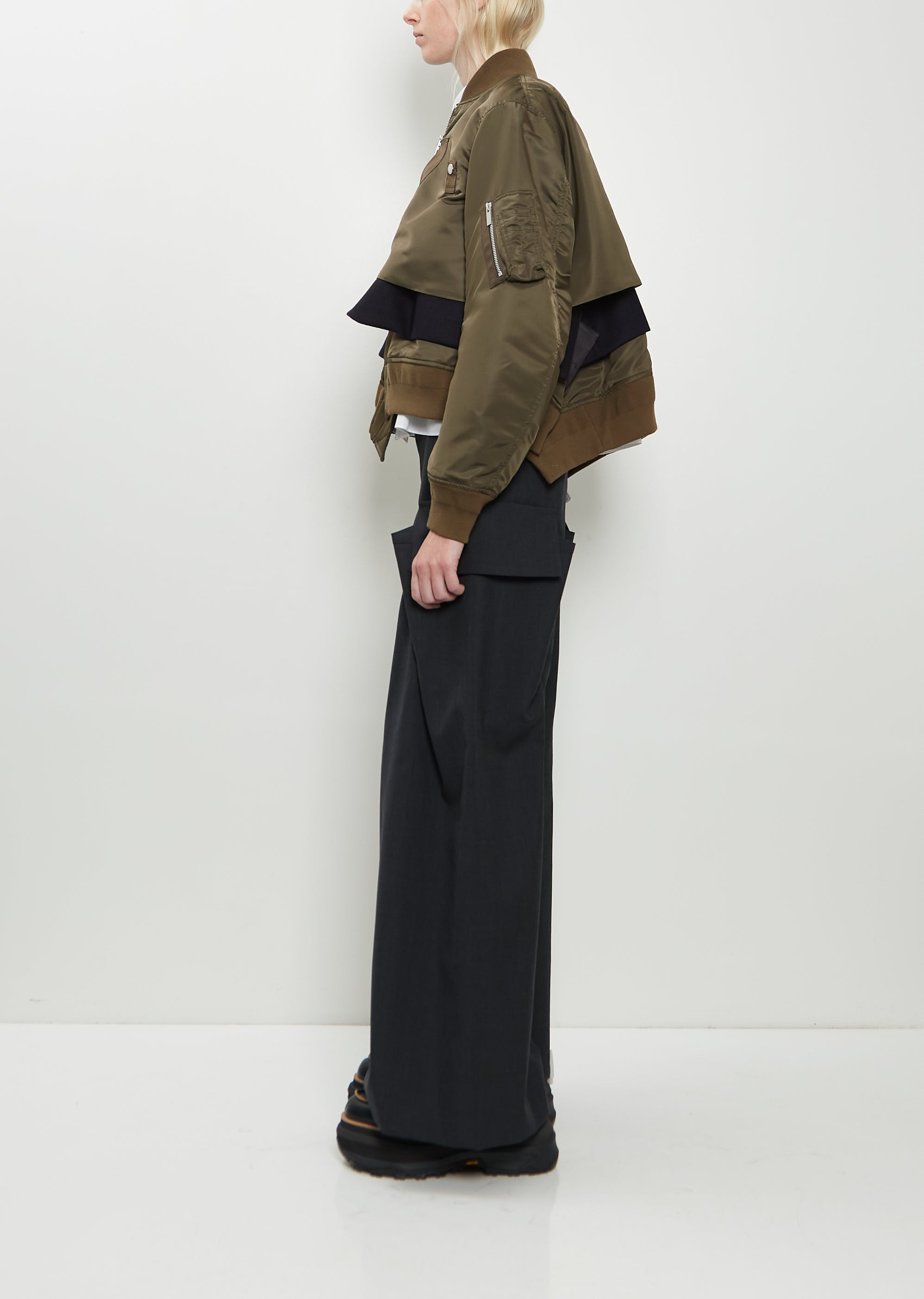 Technical Twill x Wool Melton Blouson - 2
