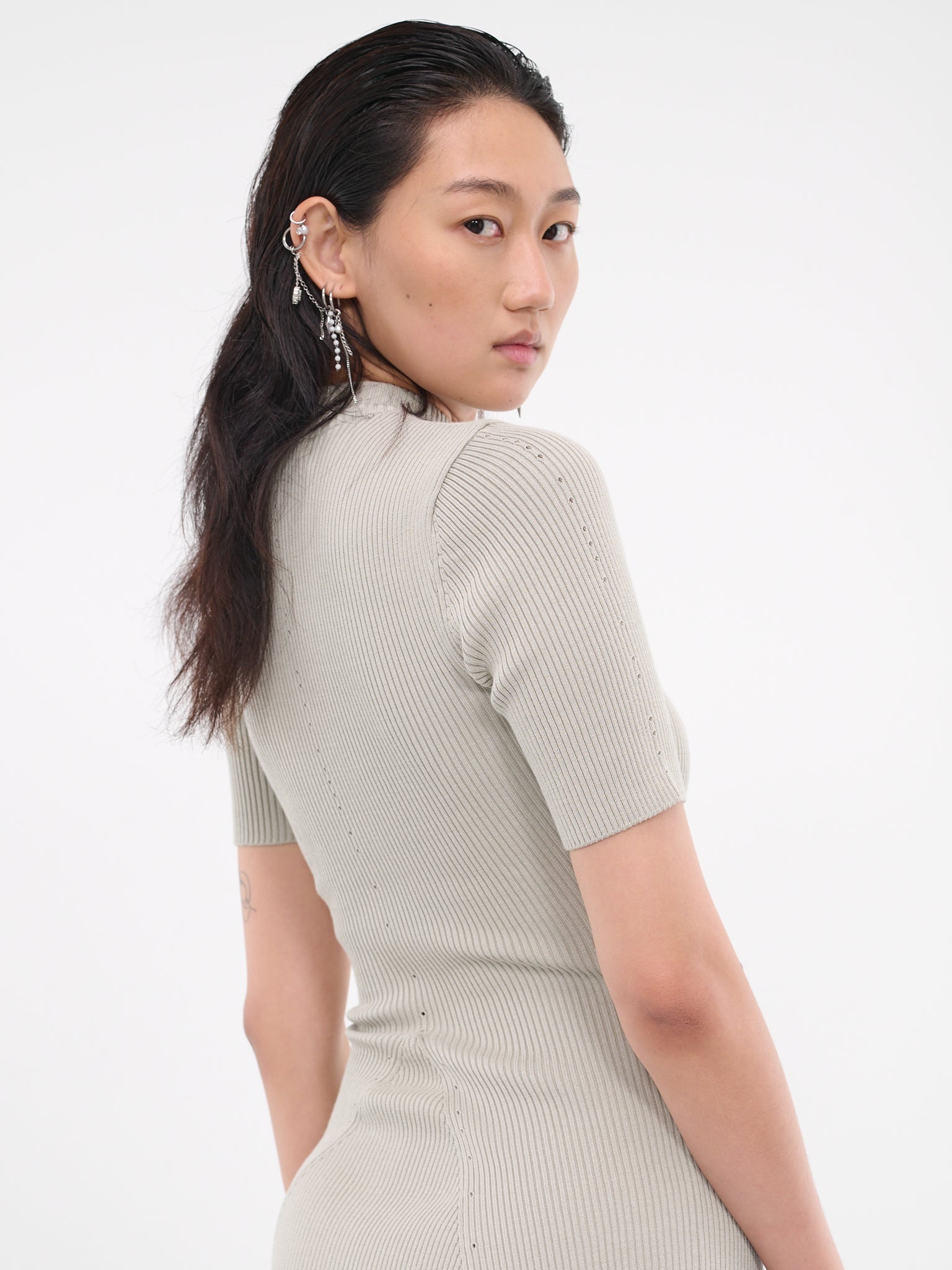 Rib Knit Dress - 5