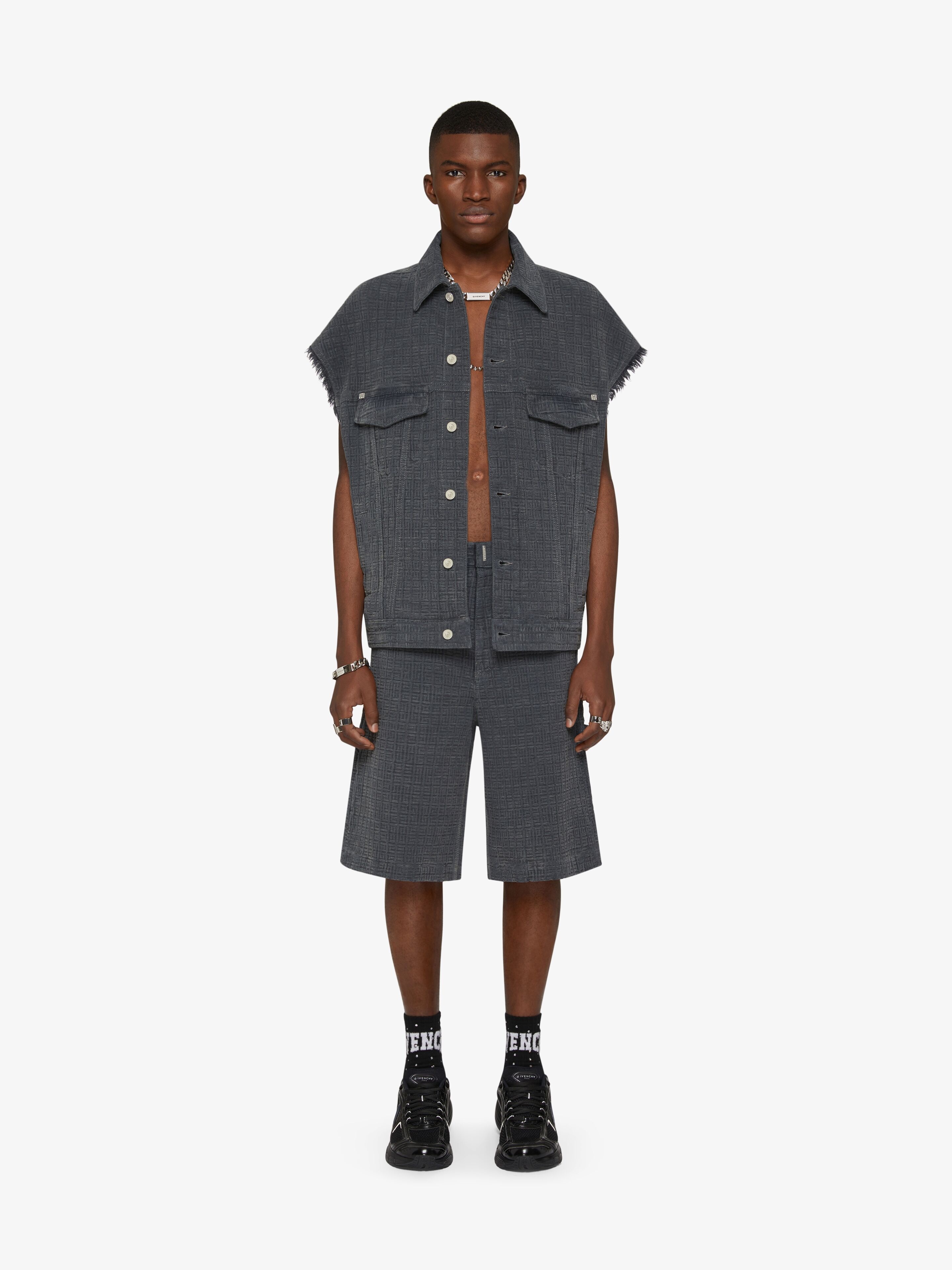 CARPENTER BERMUDA SHORTS IN 4G DENIM - 2