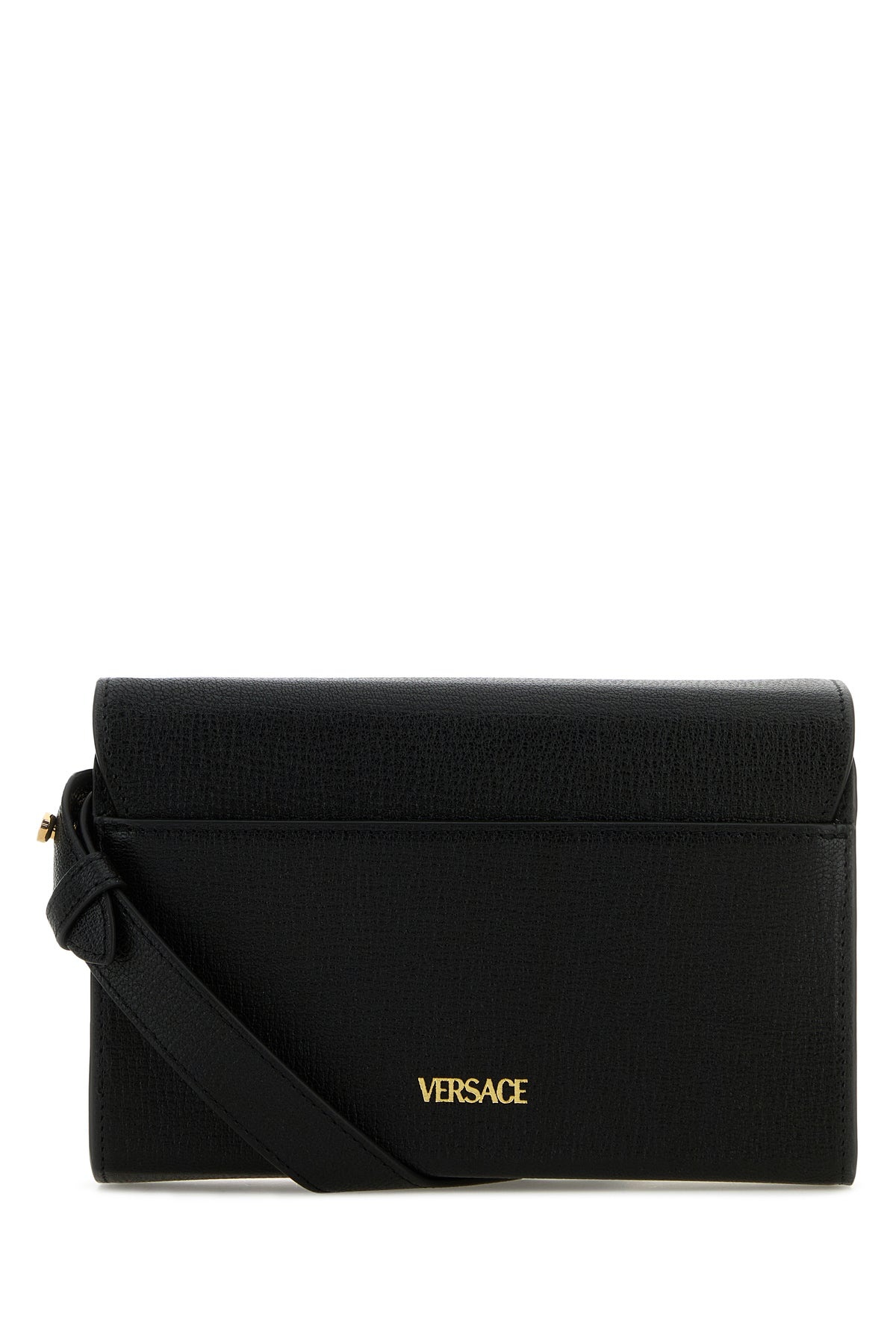 Black leather Medusa Biggie crossbody bag - 3