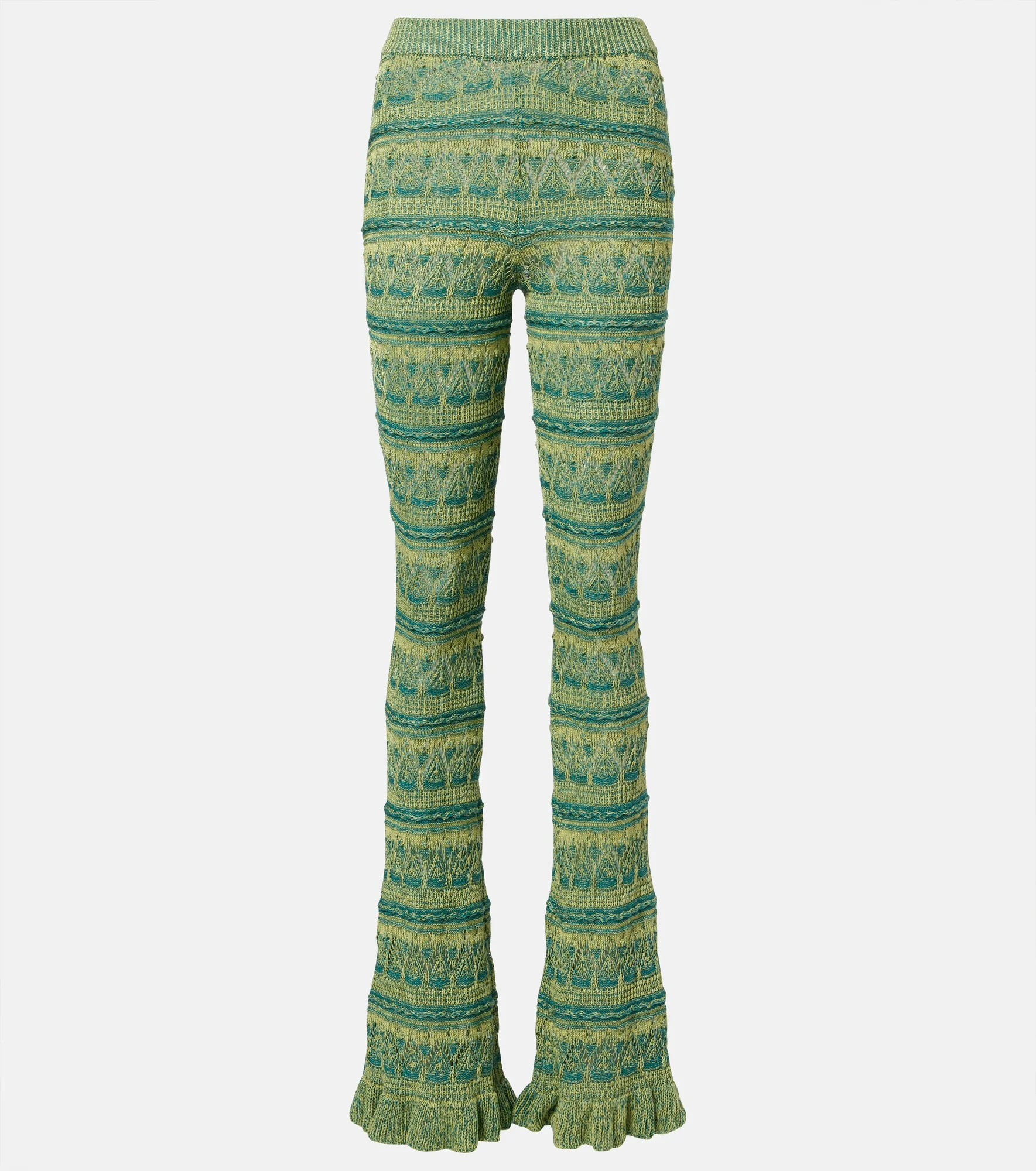Crochet cotton flared pants - 1