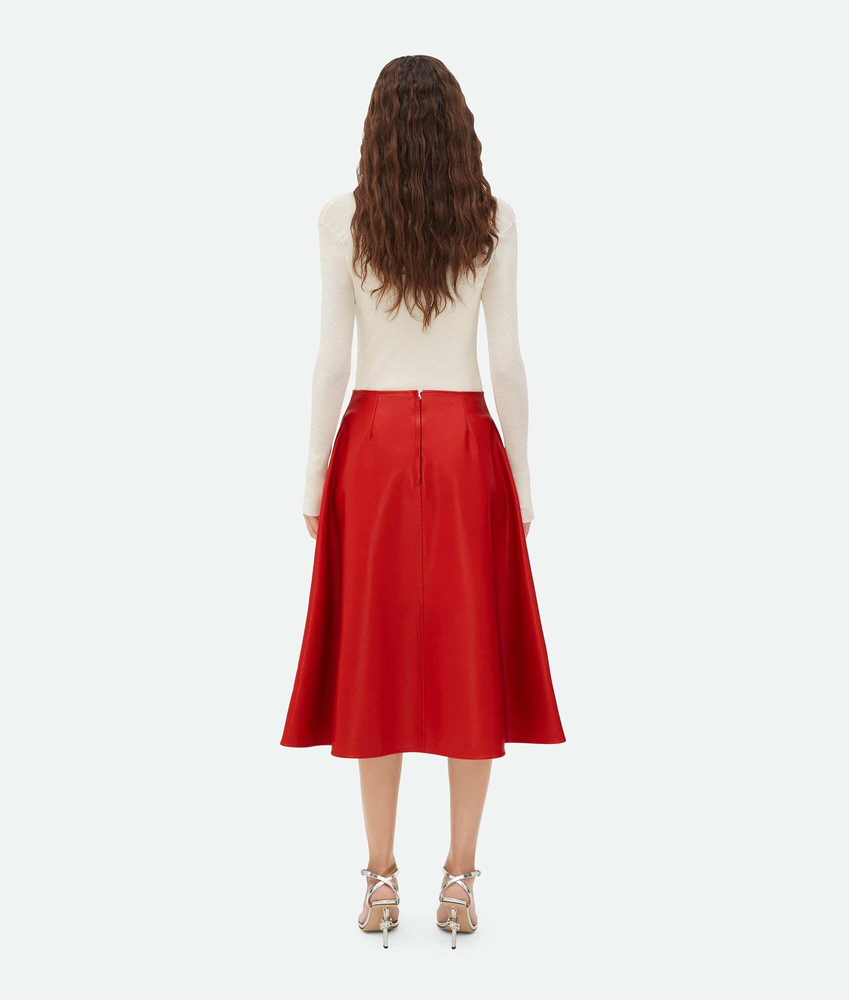 Leather Midi Skirt - 3