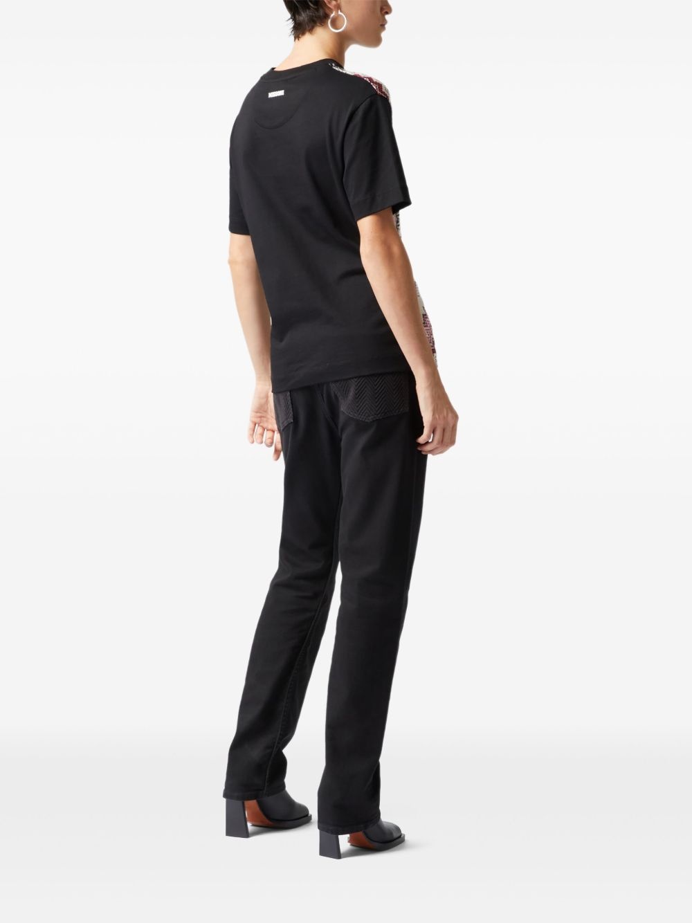 chevron-woven T-shirt - 3