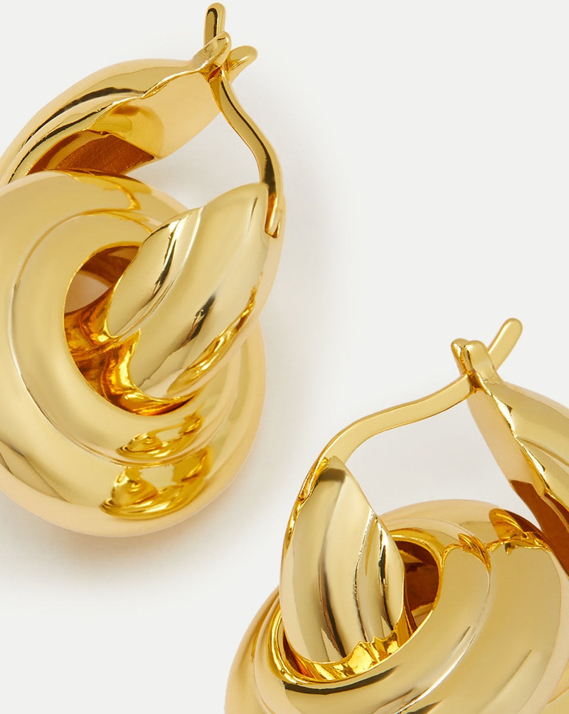 VERONICA BEARD INTERLOCKING HOOP EARRINGS outlook