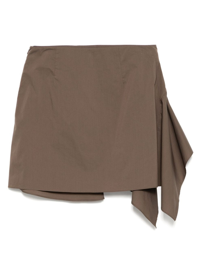 LOW CLASSIC draped-detail miniskirt outlook