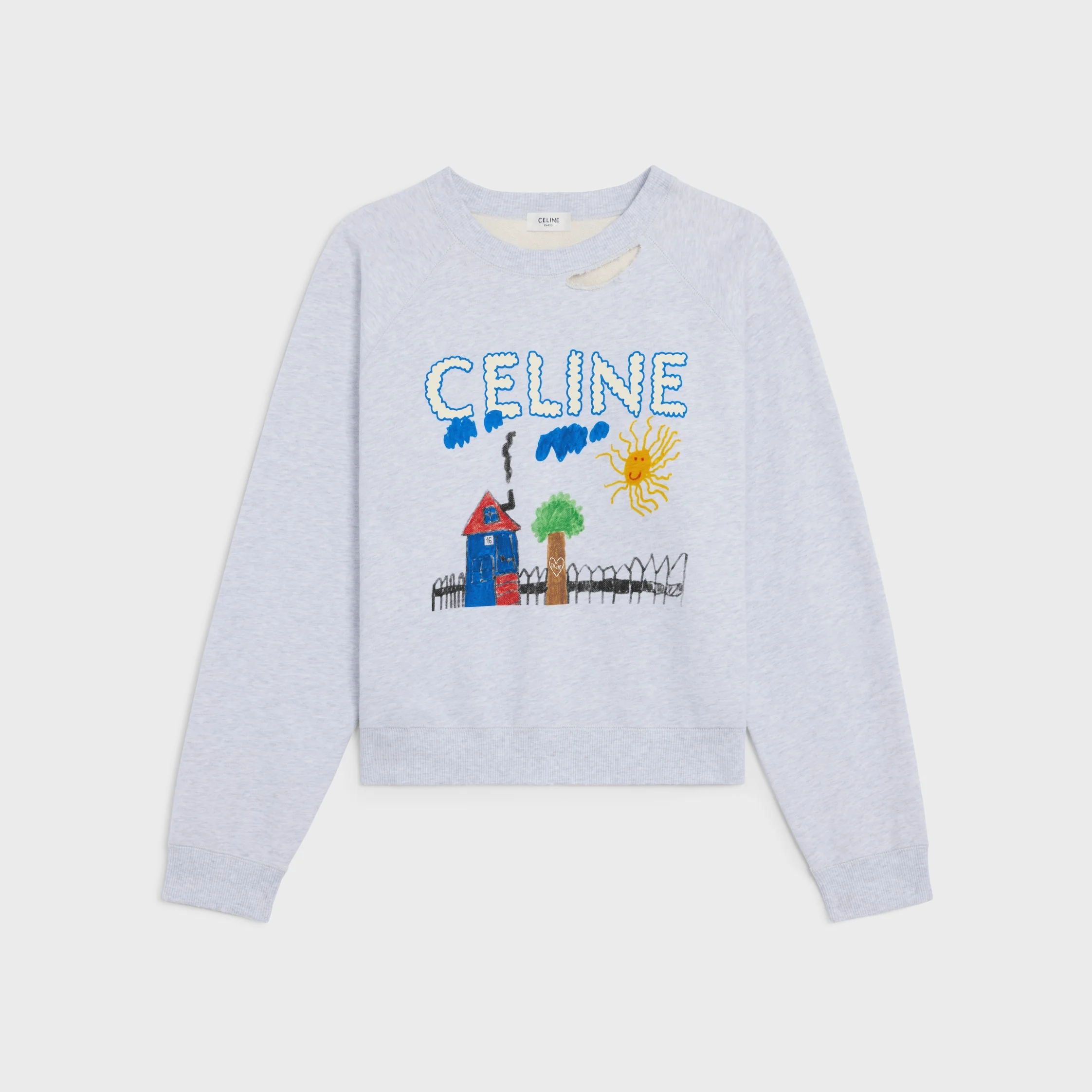 regular sweatshirt IN cotton fleece - 1