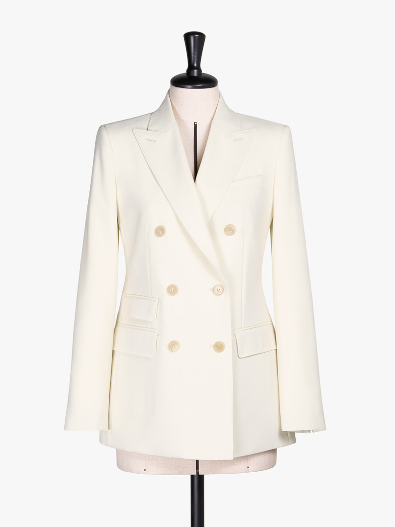 CHIFFON Double-breasted blazer in wool and mohair canvas 1