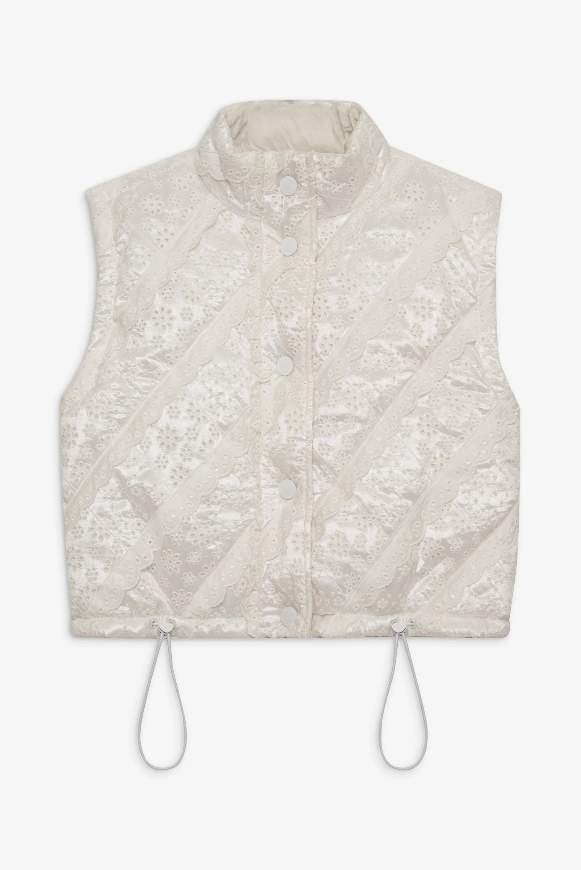Sloane Eyelet Puffer Vest - 1