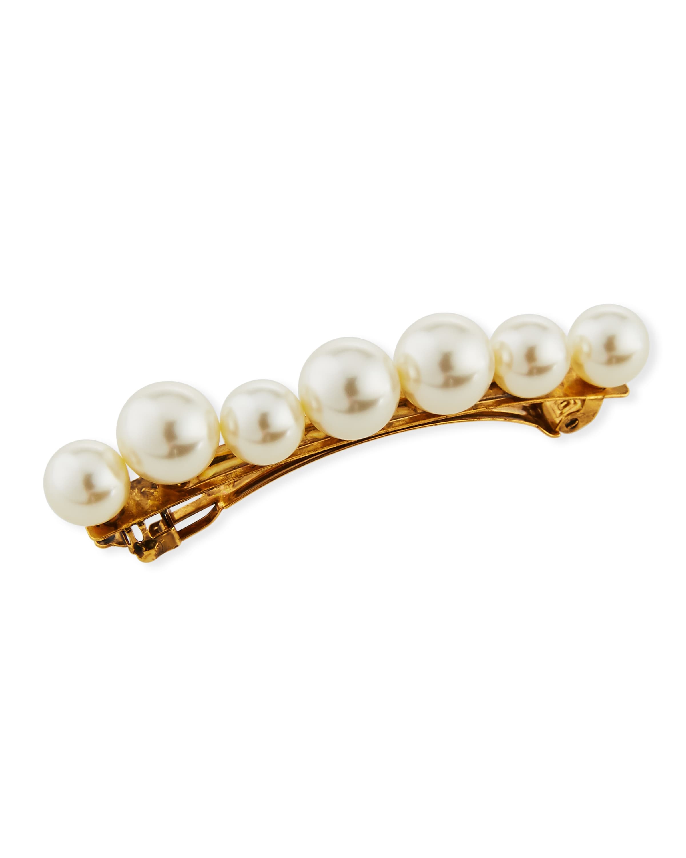 Gretal Glass Pearl Barrette - 2