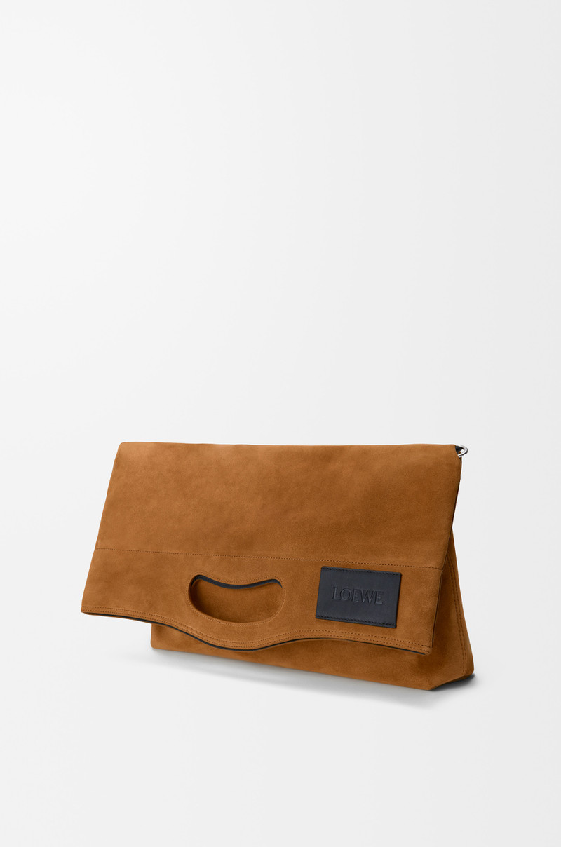 Bob folded tote in suede 6