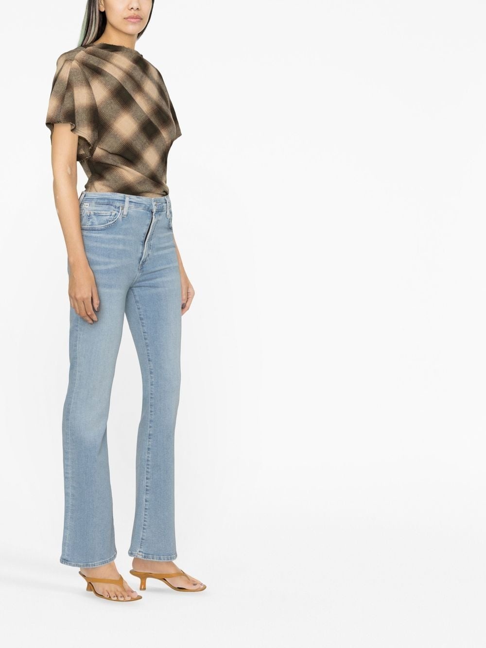 mid-rise flared jeans - 4