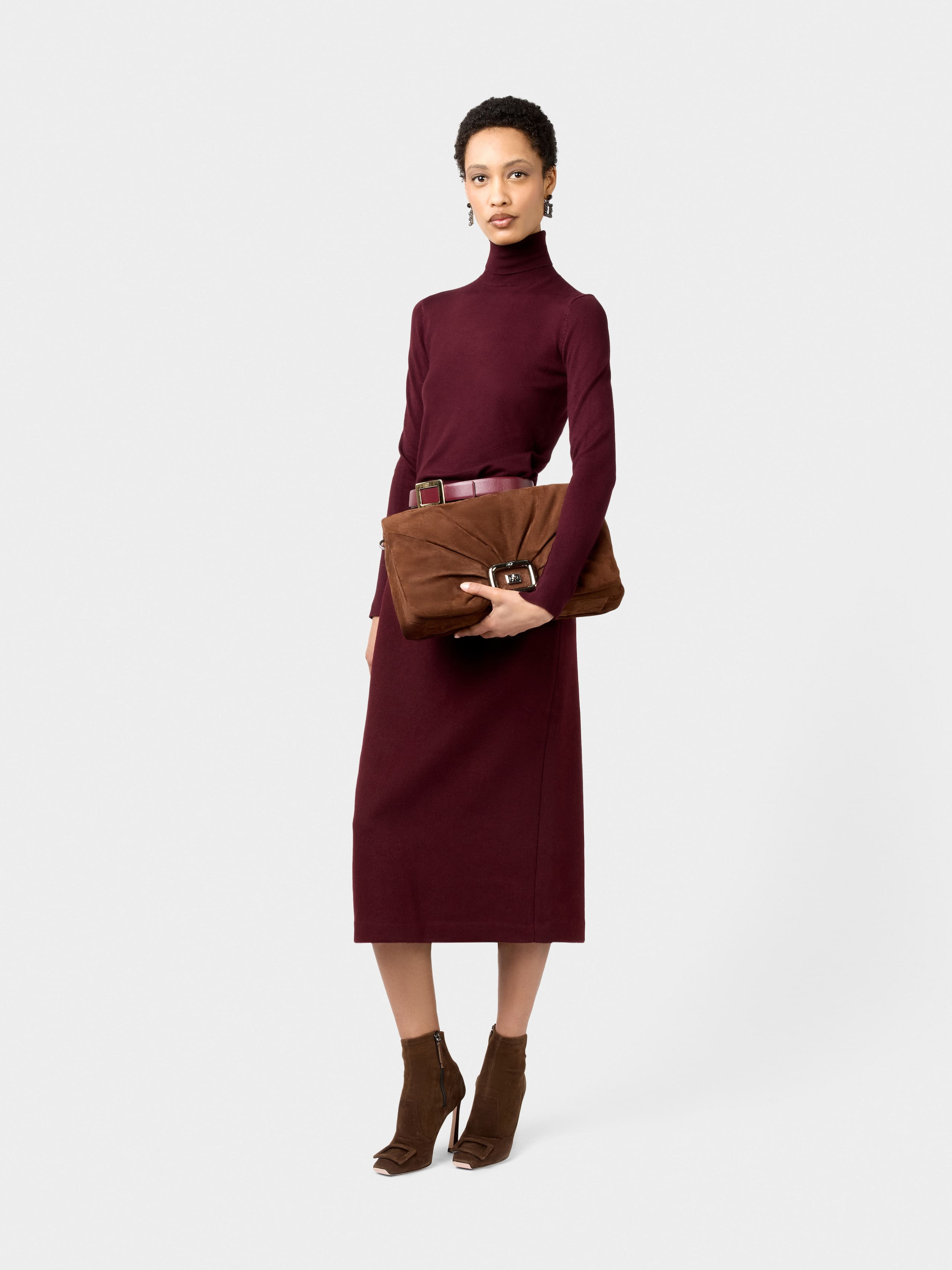 Viv' Choc Large Bag in suede - 9