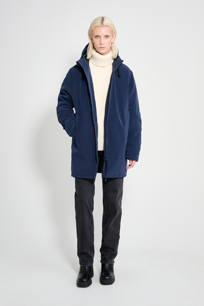 Stockholm Matte Winter Coat Navy 1