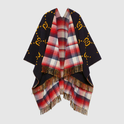 GUCCI Reversible GG wool poncho outlook