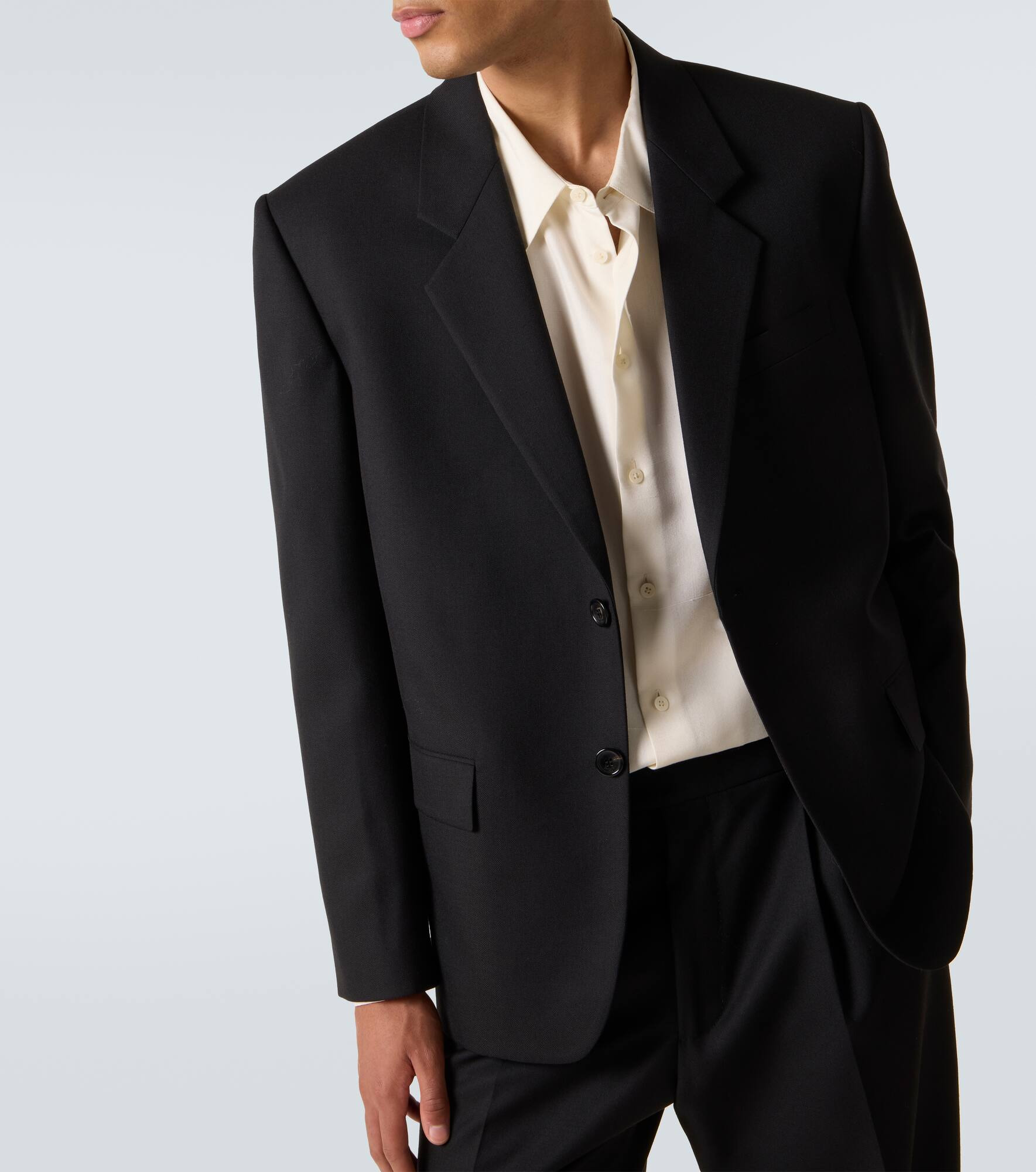Wool gabardine blazer - 5