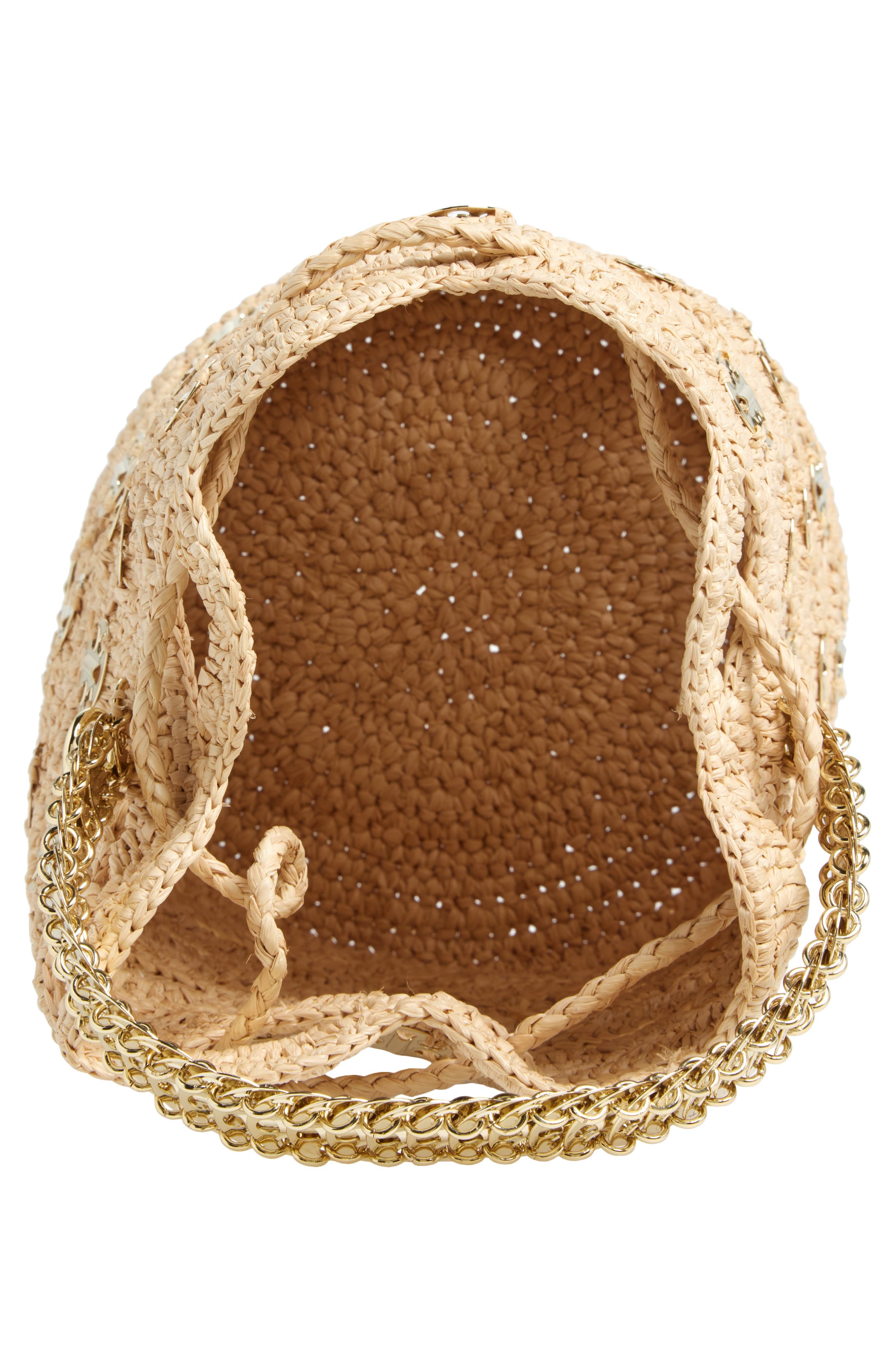 Rabanne Paco Wave Raffia Bucket Bag in Natural /Light Gold at Nordstrom - 5