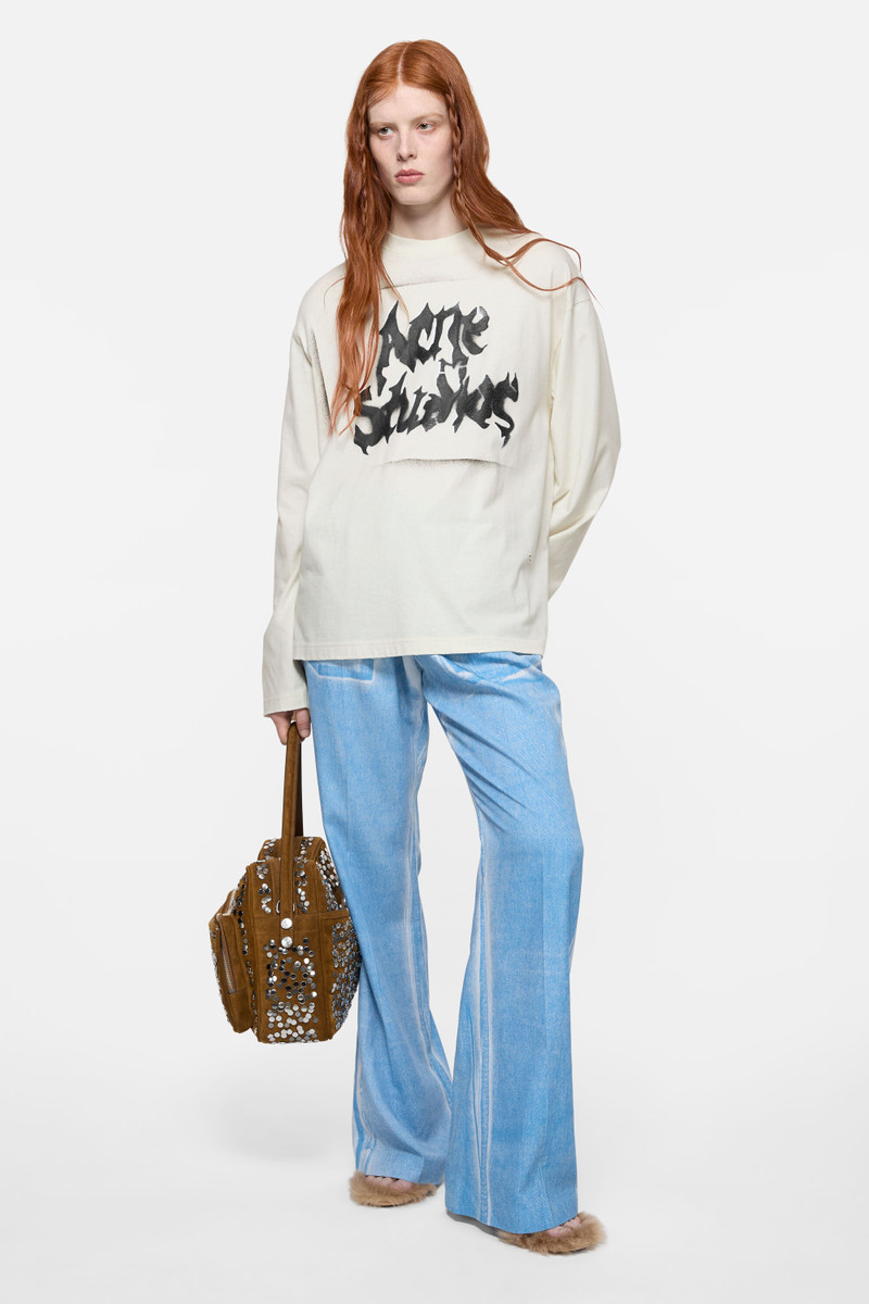 Acne Studios Gothic logo t-shirt - Dusty white outlook