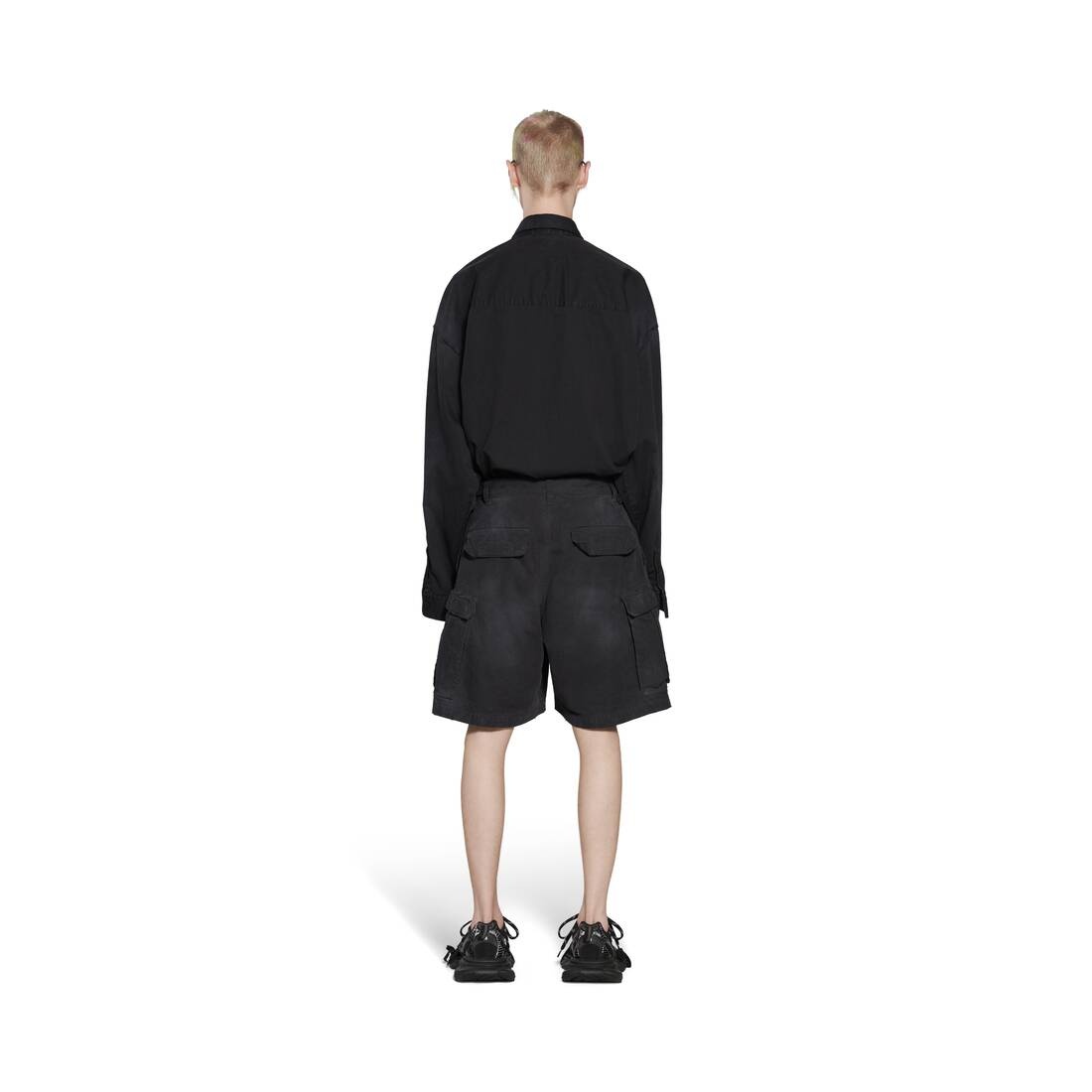 Men's Large Cargo Shorts in Black - 4