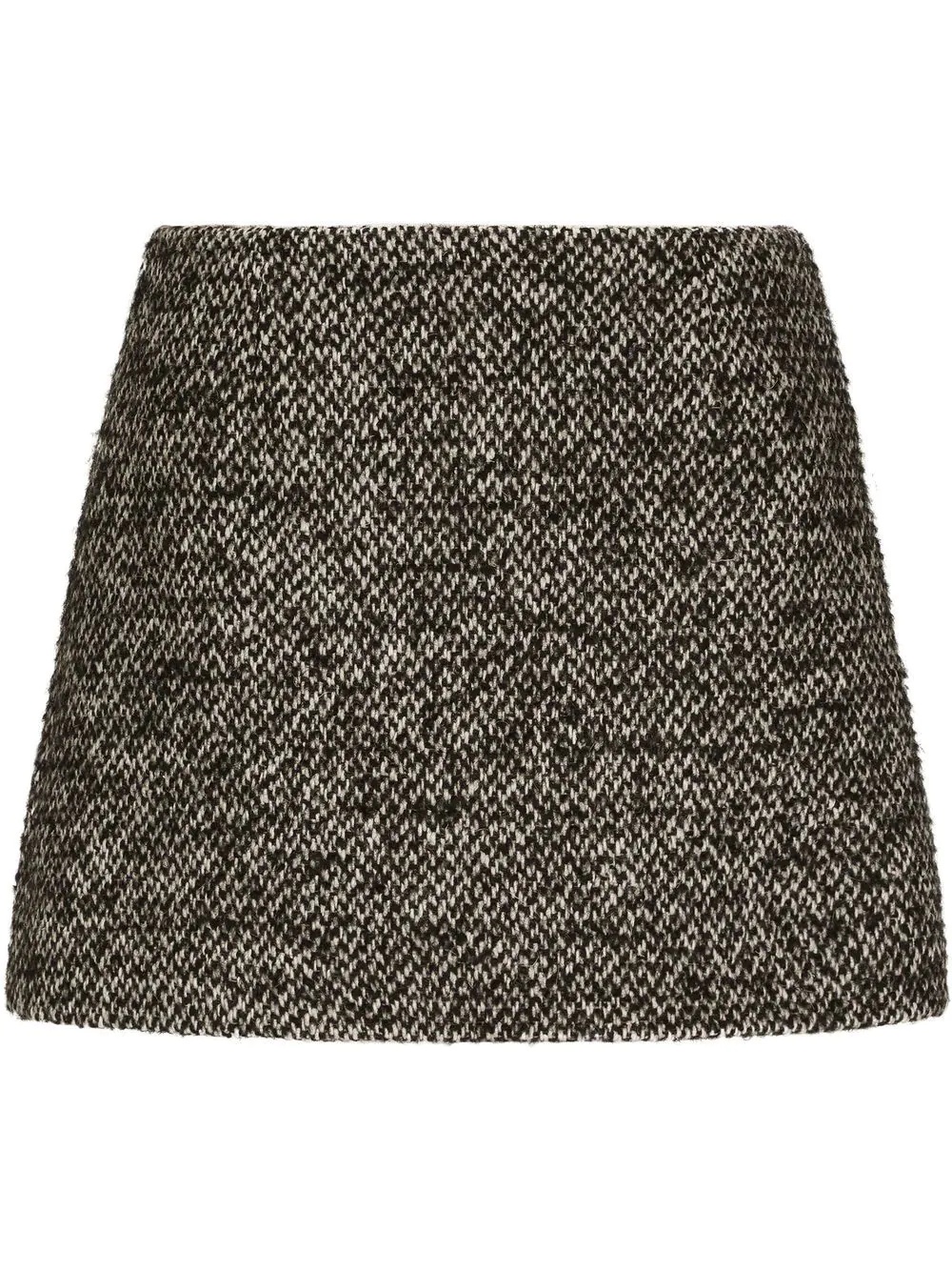 tweed A-line mini skirt - 1