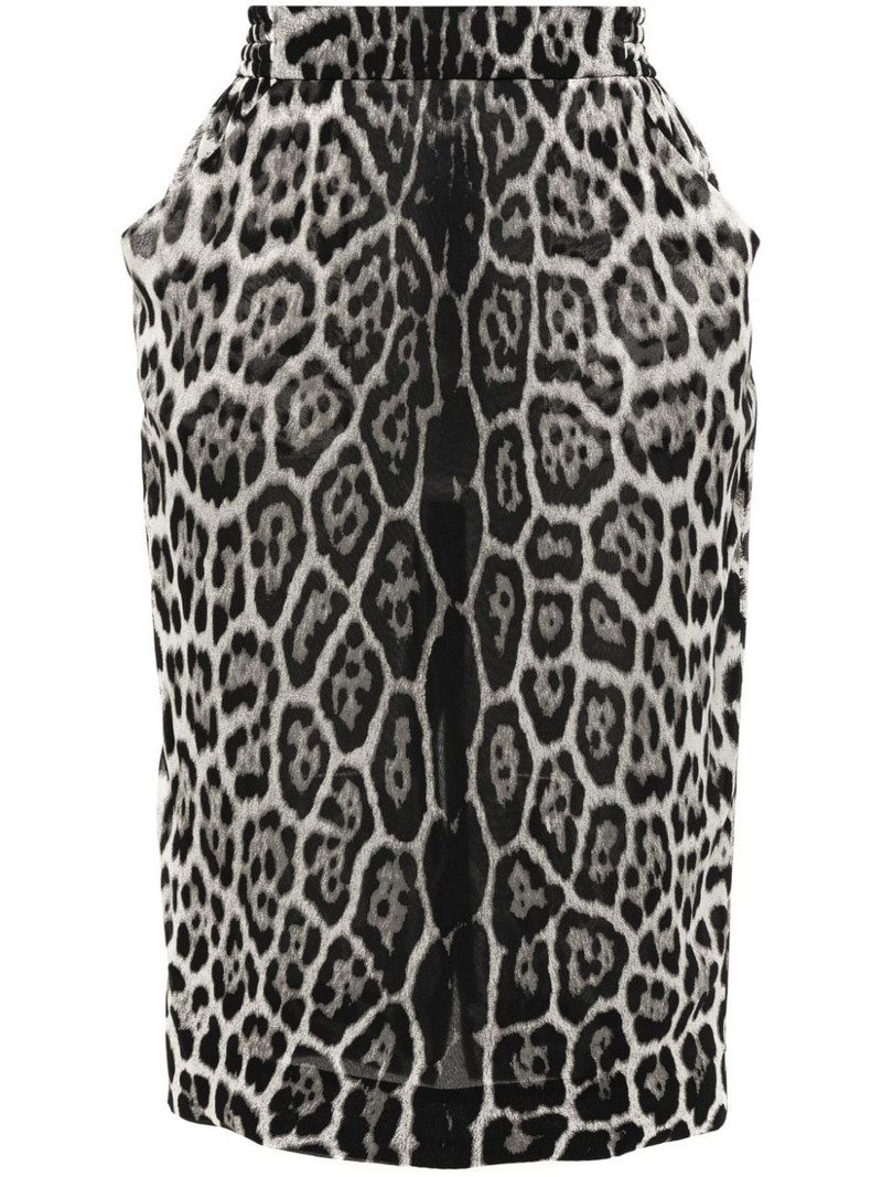 leopard-print silk skirt 1