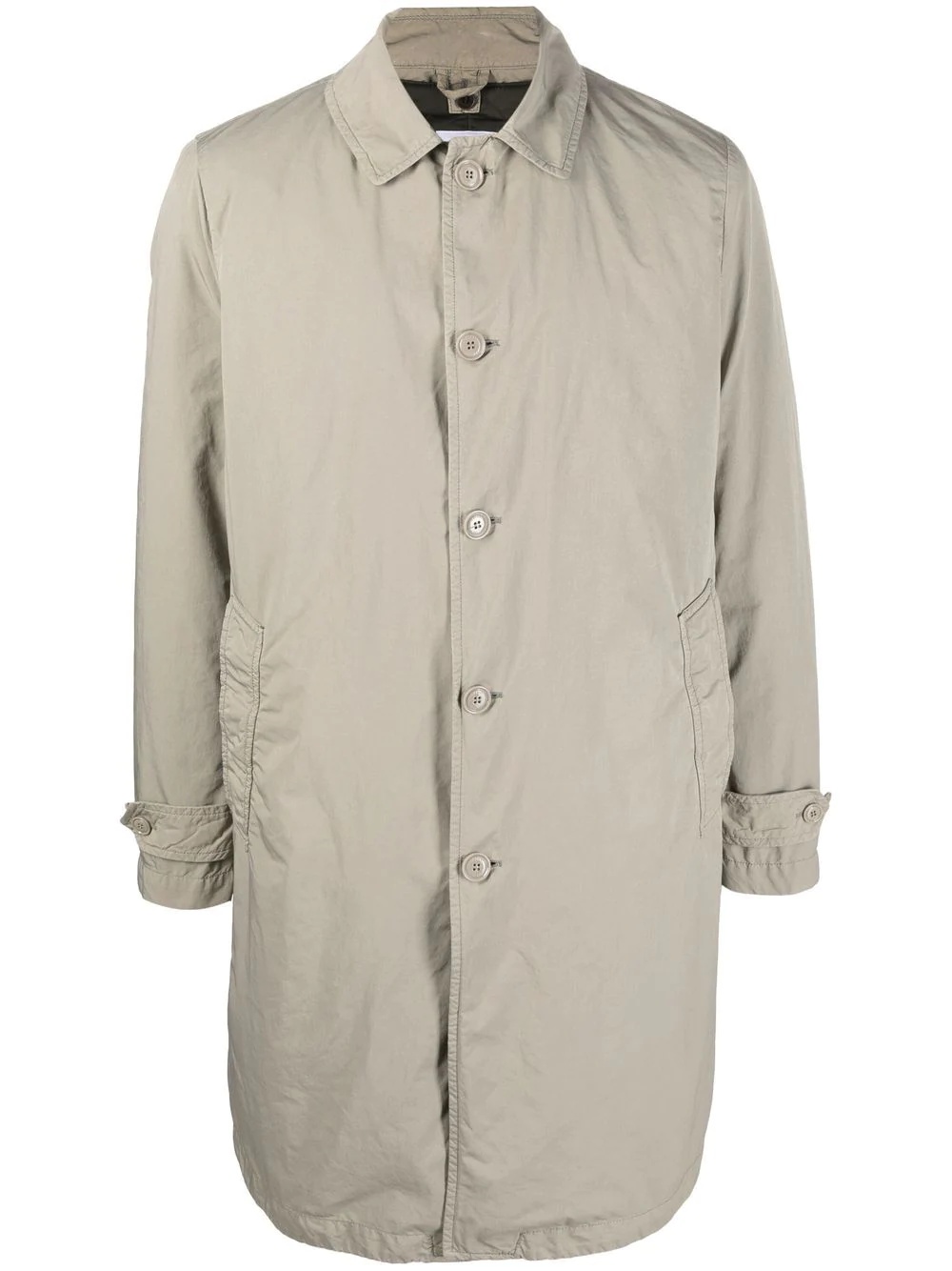 button-up long-sleeve coat - 1