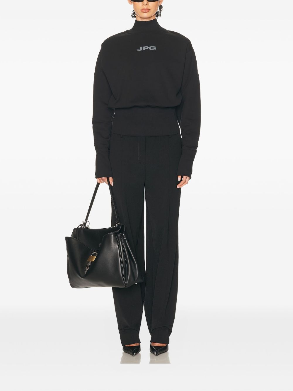 mock-neck long-sleeve sweatshirt - 2
