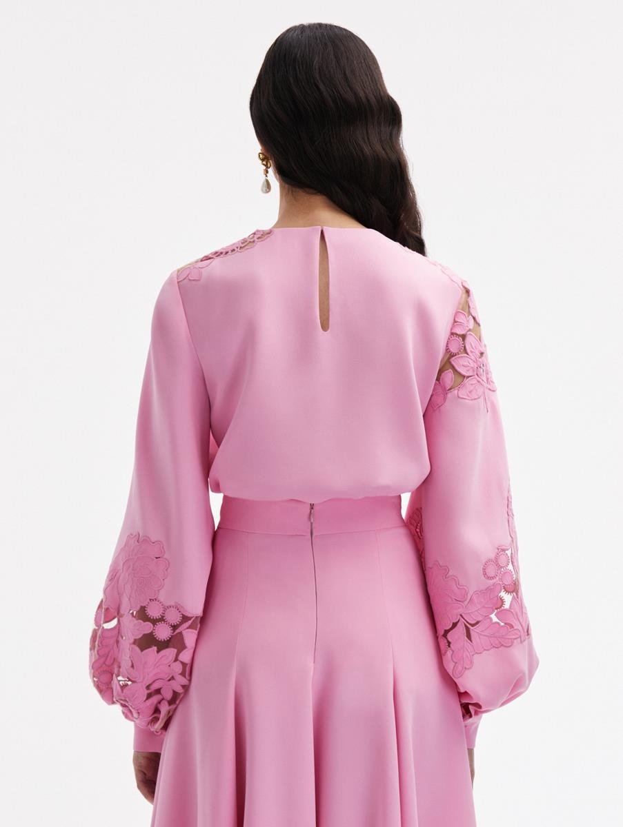MIXED BOTANICAL EMBROIDERED BLOUSE - 3
