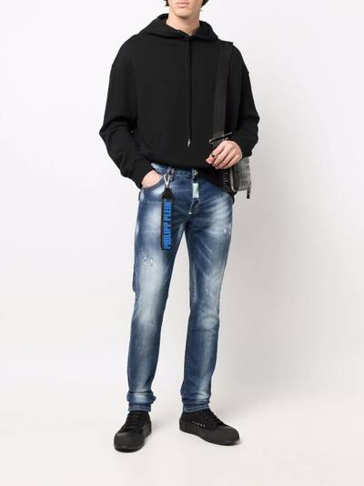 PHILIPP PLEIN distressed slim-fit jeans outlook