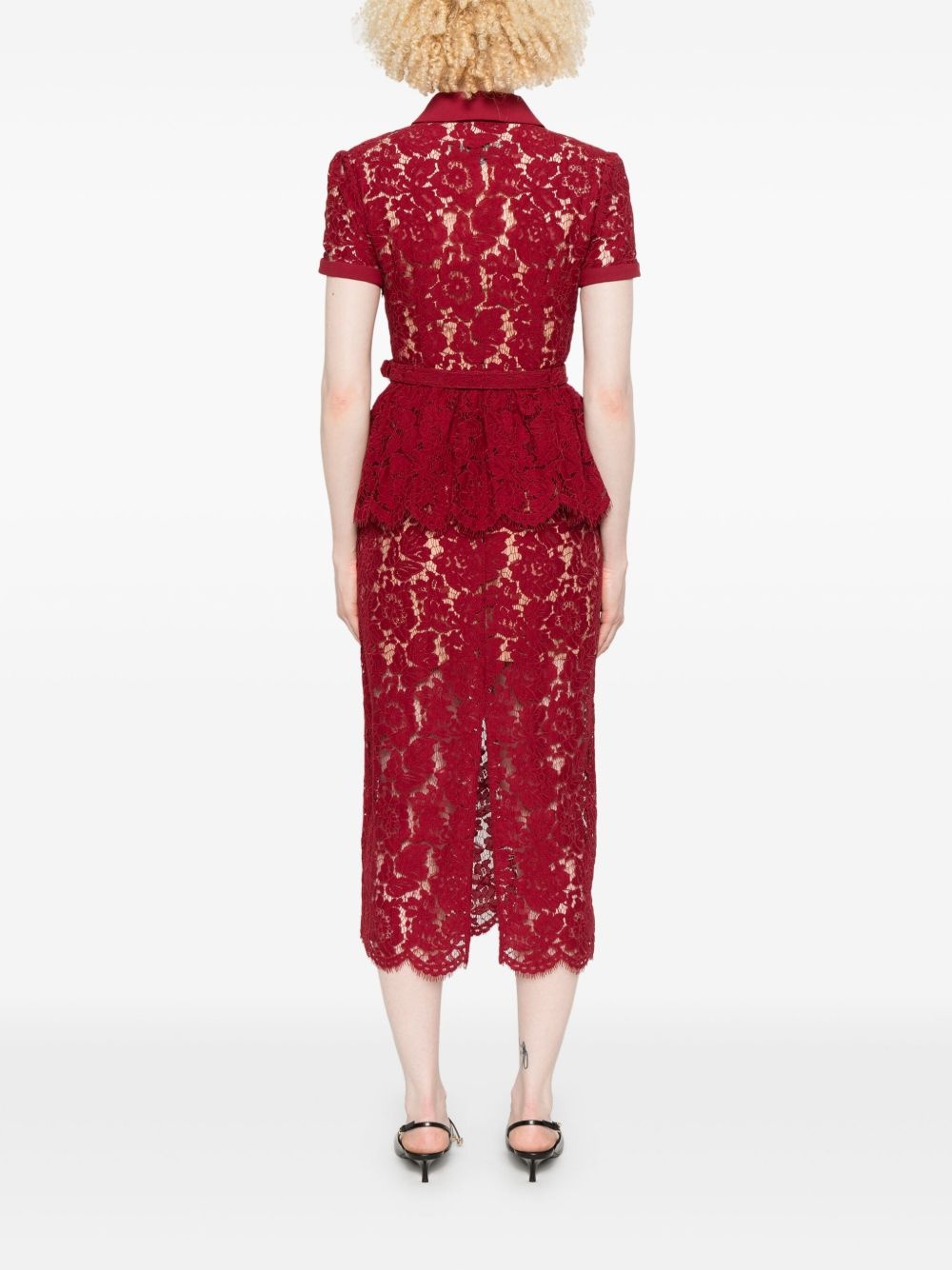 lace peplum dress - 4