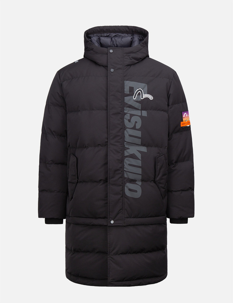 Logo Print Convertible Longline Down Parka 1