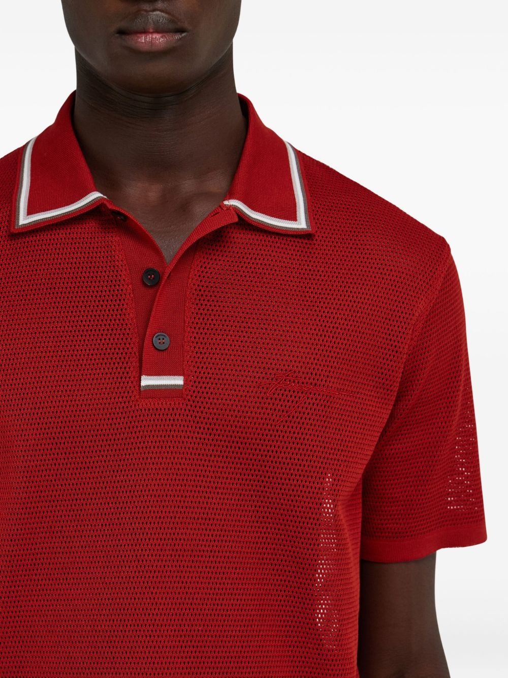 logo-embroidered polo shirt - 5