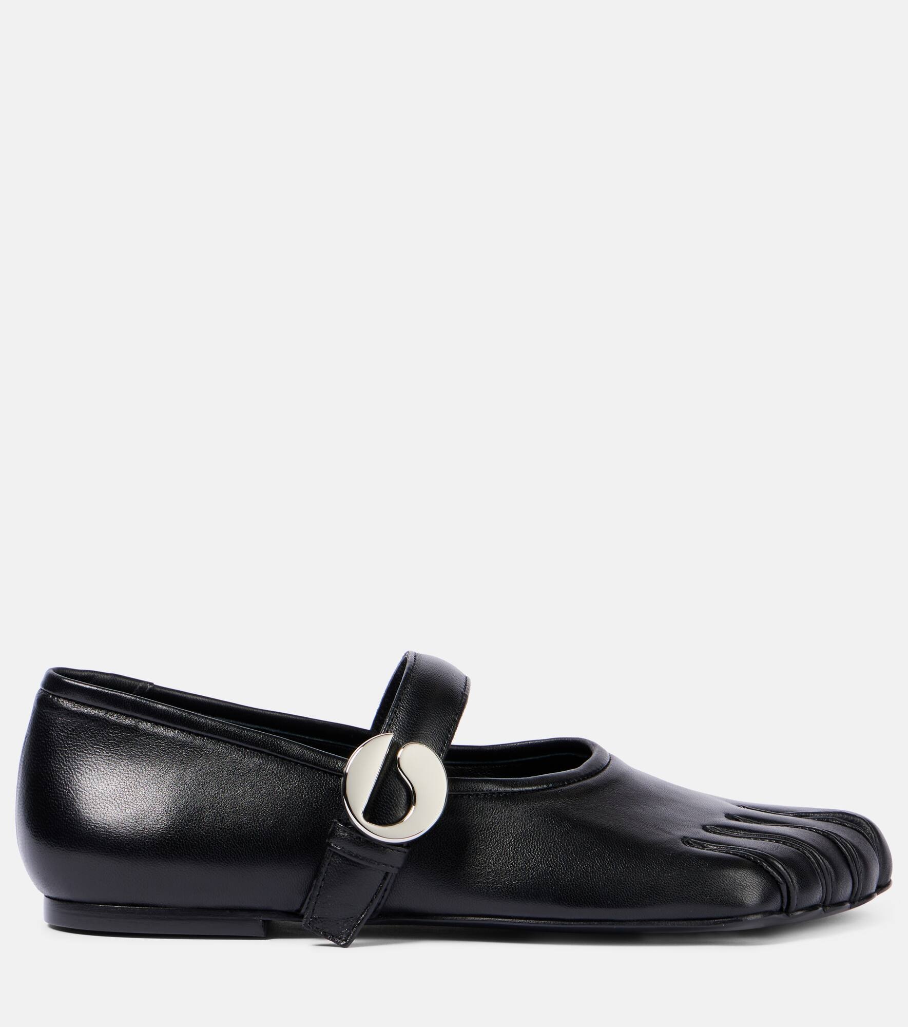 Leather Mary Jane flats - 4