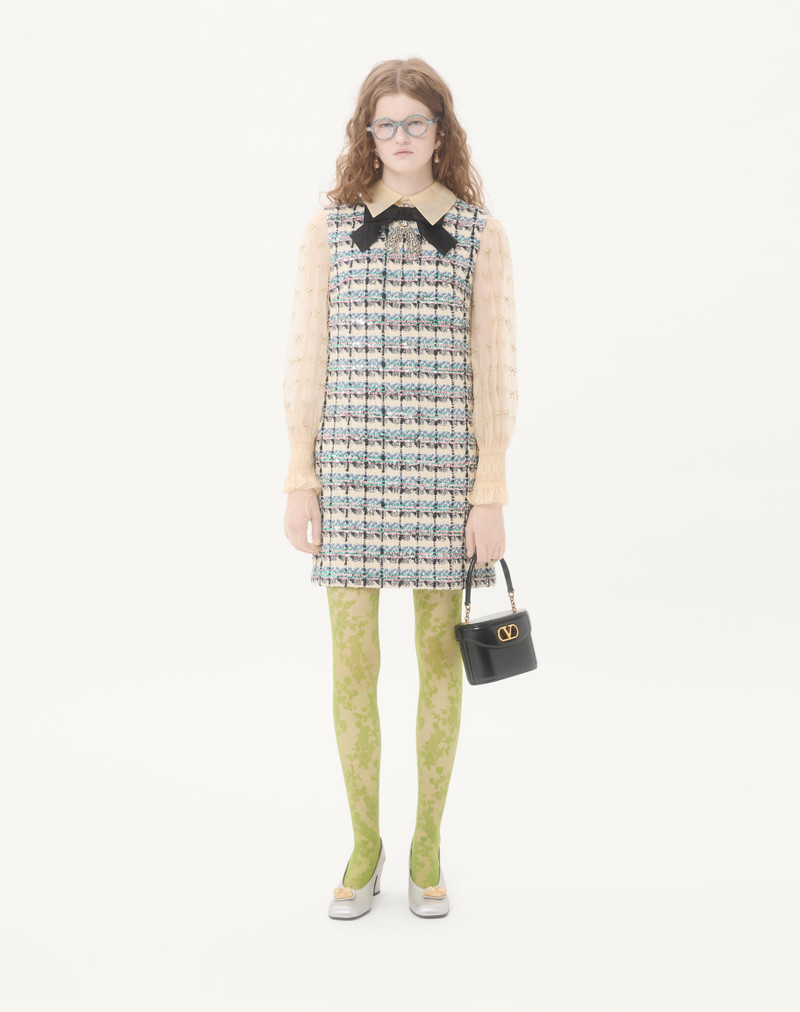 Valentino TWEED PAILLETTES EMBROIDERED SHORT DRESS outlook