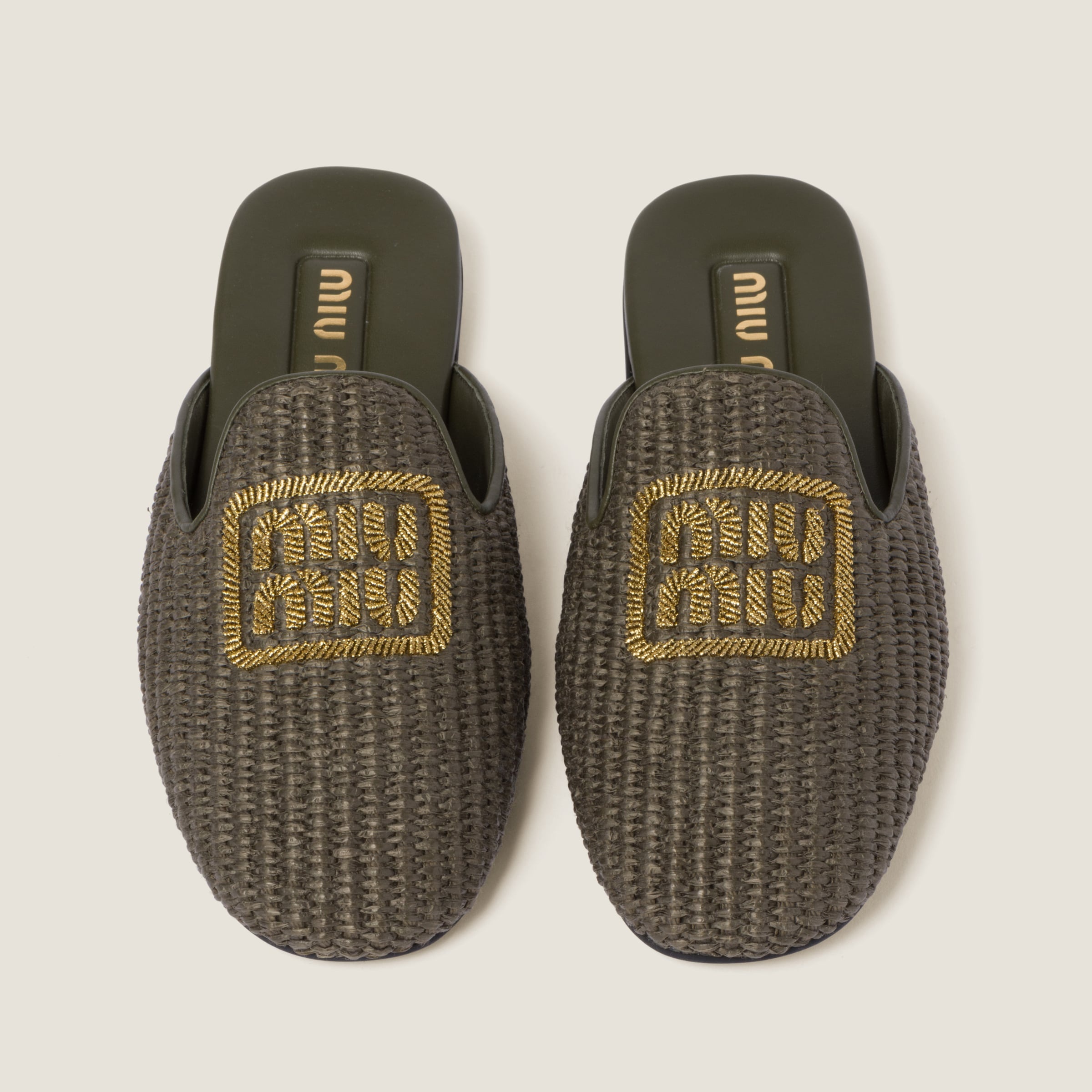Raffia-effect slippers - 4