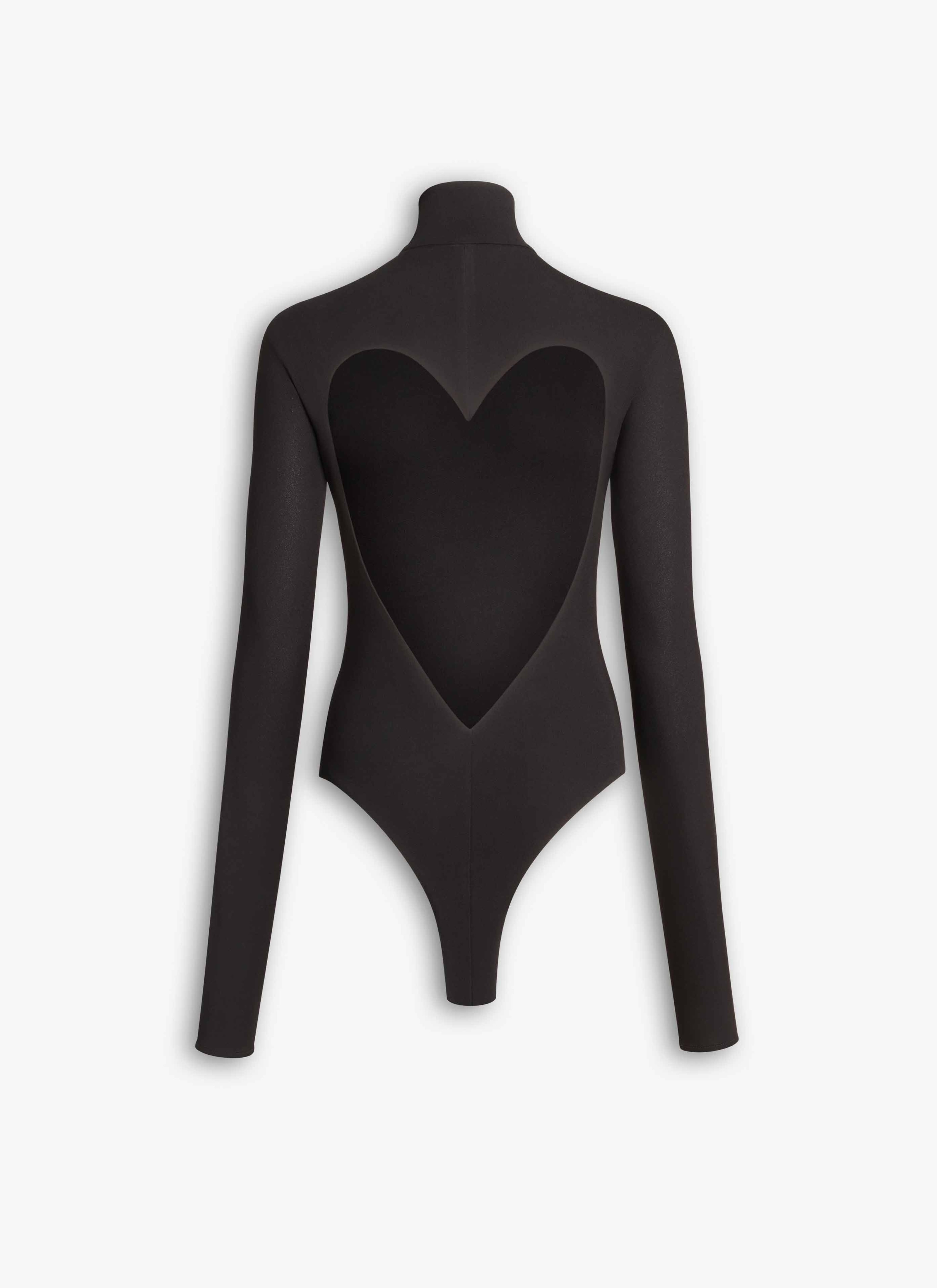 FLUID JERSEY HEART BODYSUIT - 4