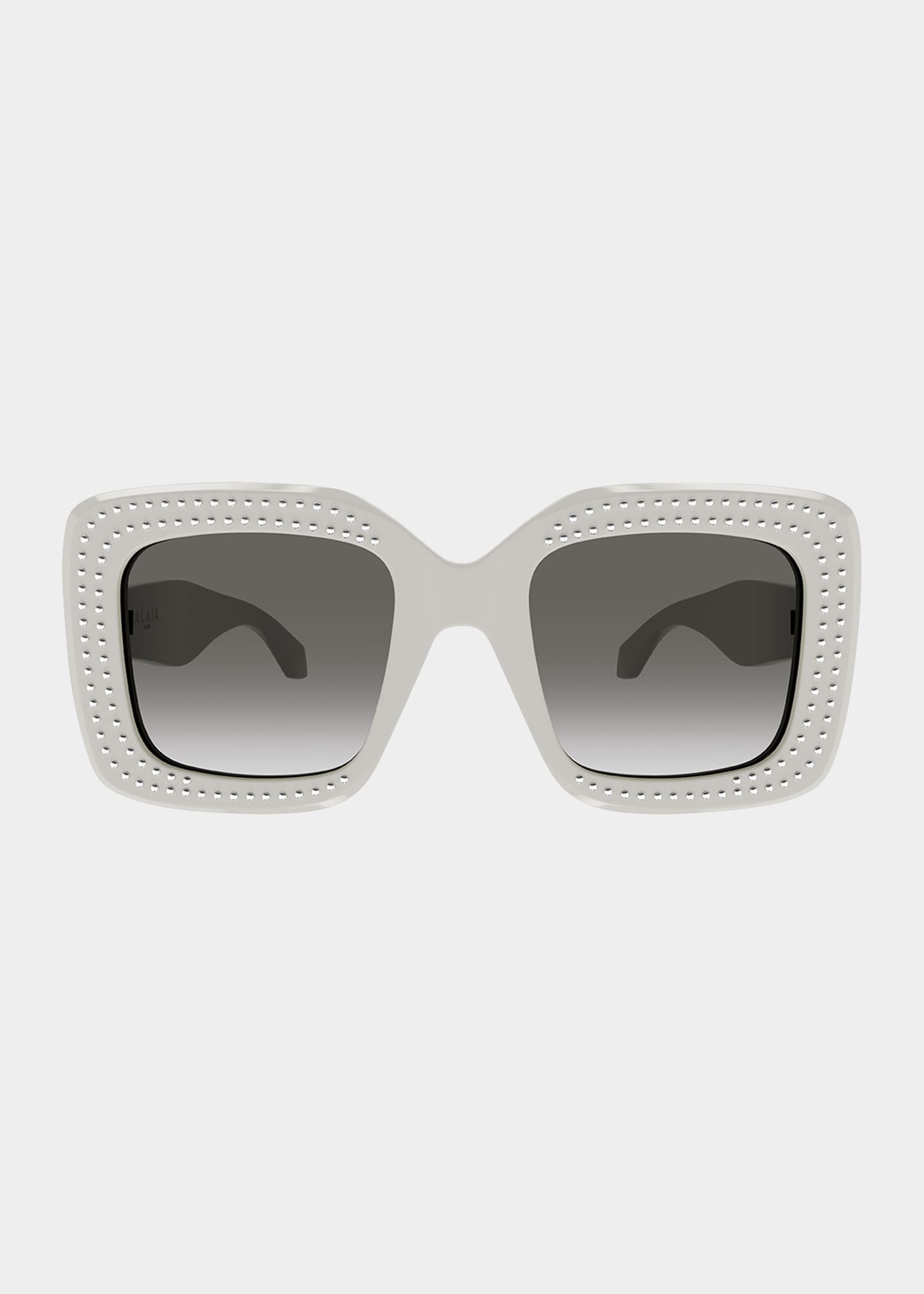Embellished Rectangle Acetate Sunglasses - 2
