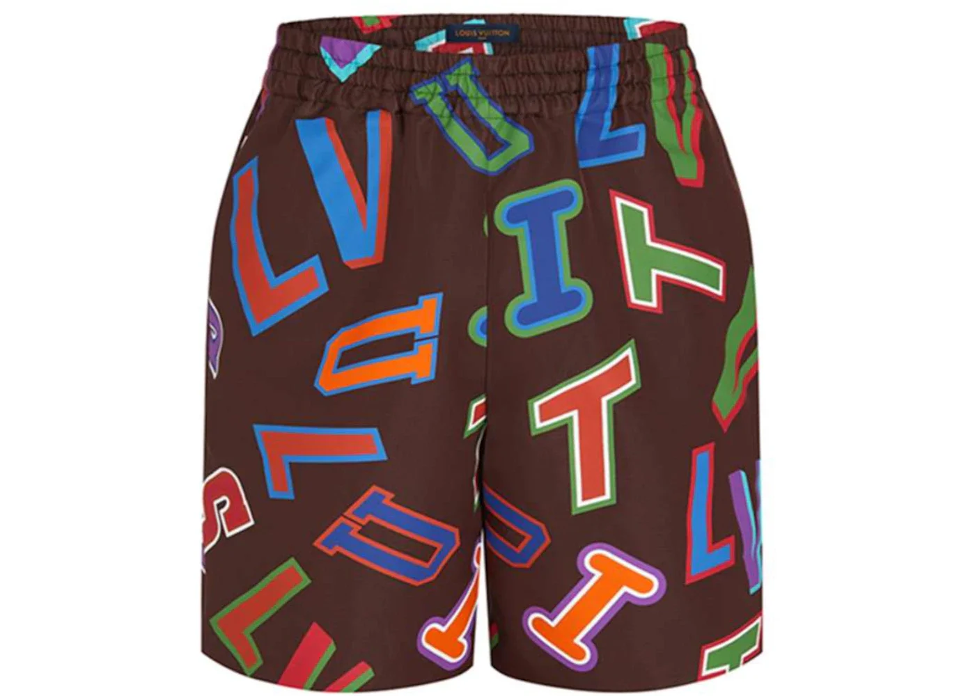 Louis Vuitton x NBA Basketball Letters Shorts Brown - 1