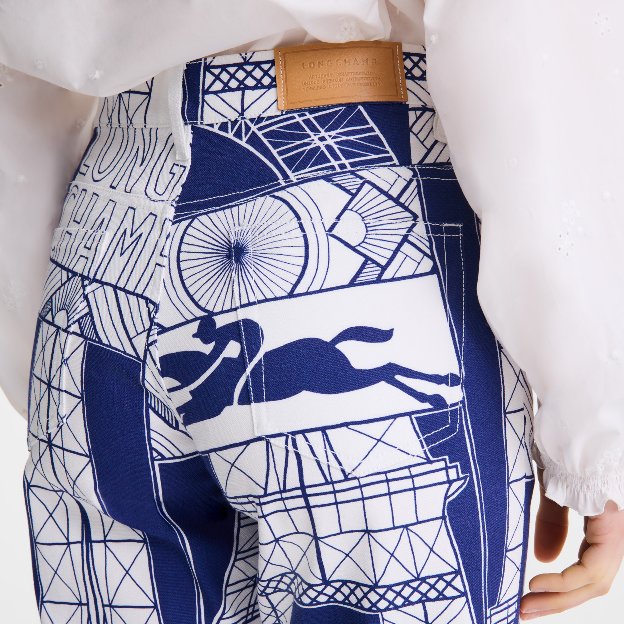 Trousers Navy - Printed cotton - 6