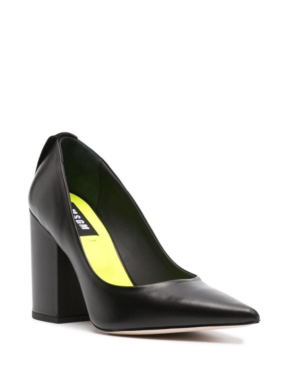 100mm pointed-toe leather pumps - 2