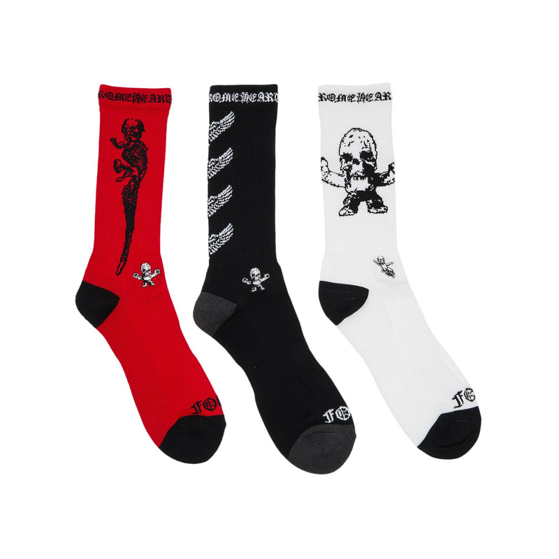 Chrome Hearts Foti Socks (3 Pack) 'Multicolor' 1