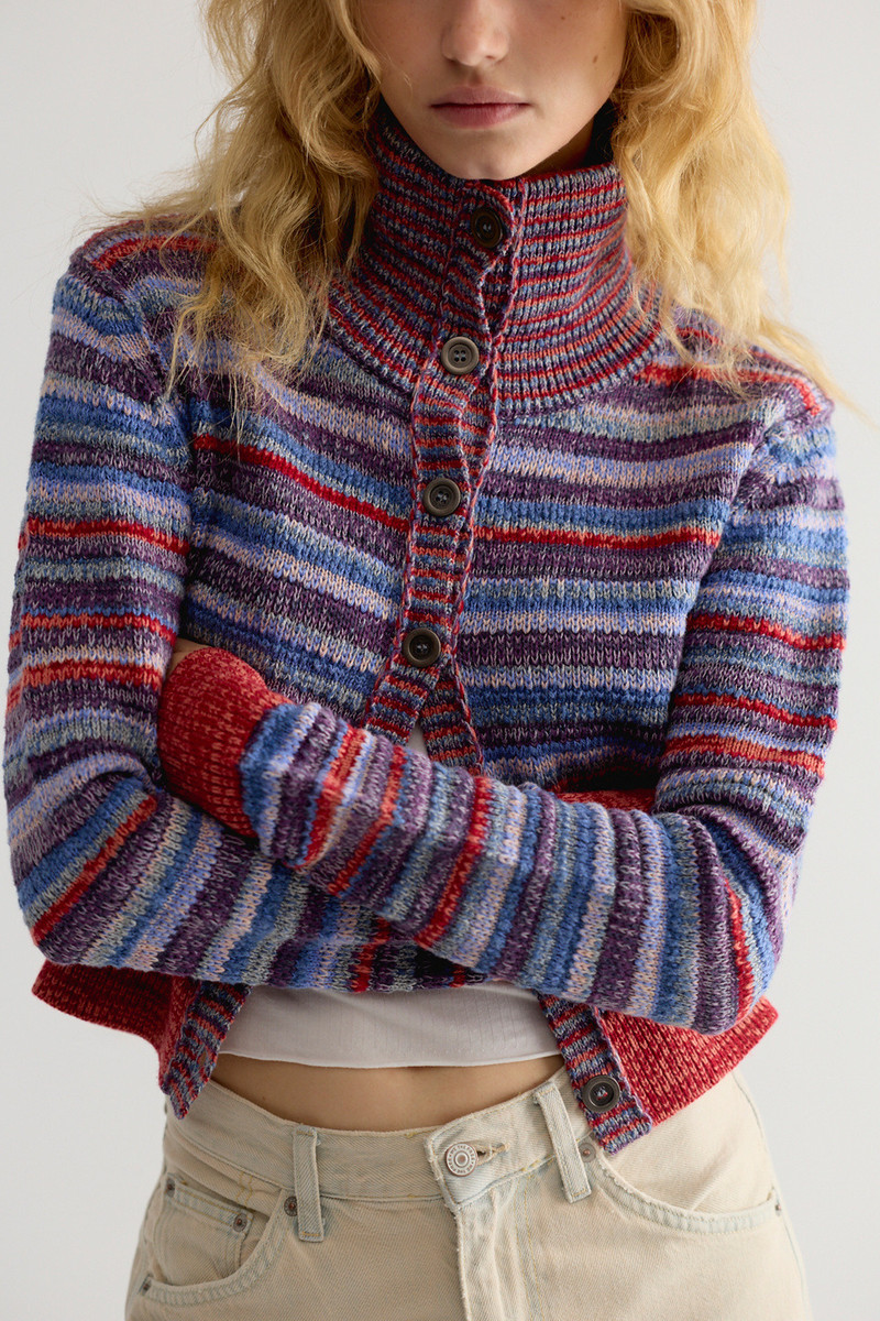 We The Free Alyson Striped Cardi 1